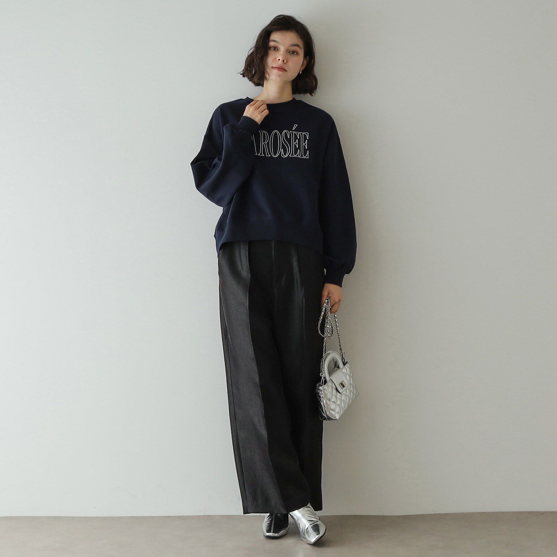 OPAQUE.CLIP「《美人百花掲載》ロゴ裏毛ショートトップス【洗濯機洗い可】」|Tシャツ・カットソー|