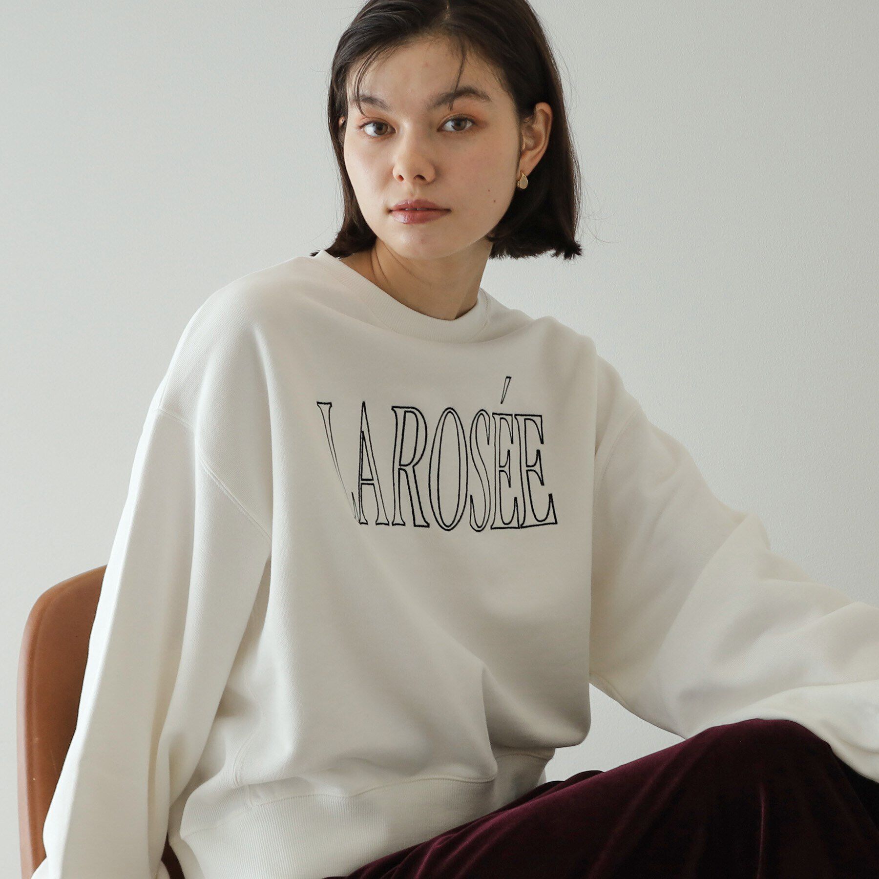 OPAQUE.CLIP「《美人百花掲載》ロゴ裏毛ショートトップス【洗濯機洗い可】」|Tシャツ・カットソー|