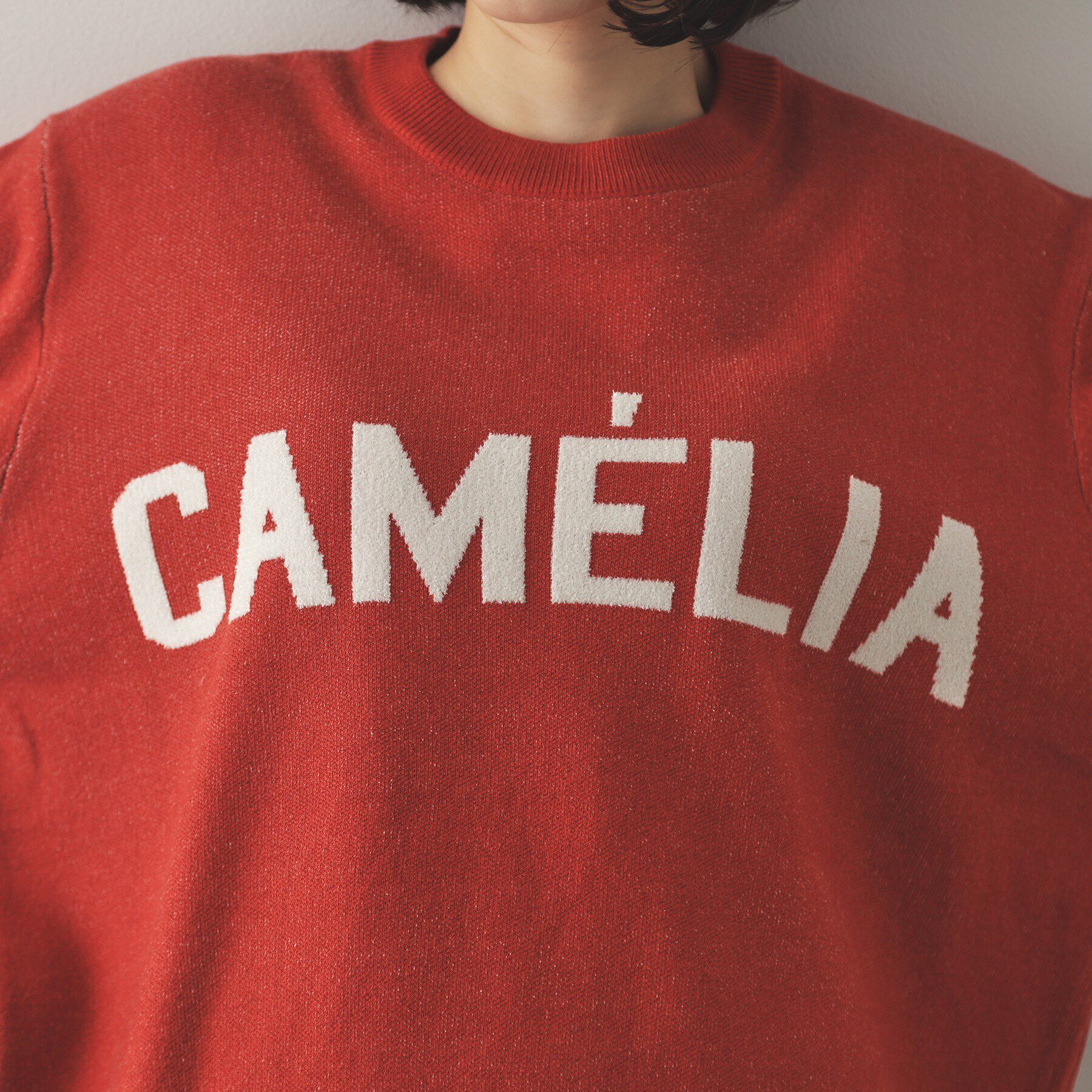 OPAQUE.CLIP「モールロゴジャカードニット【洗える】」|ニット・セーター|