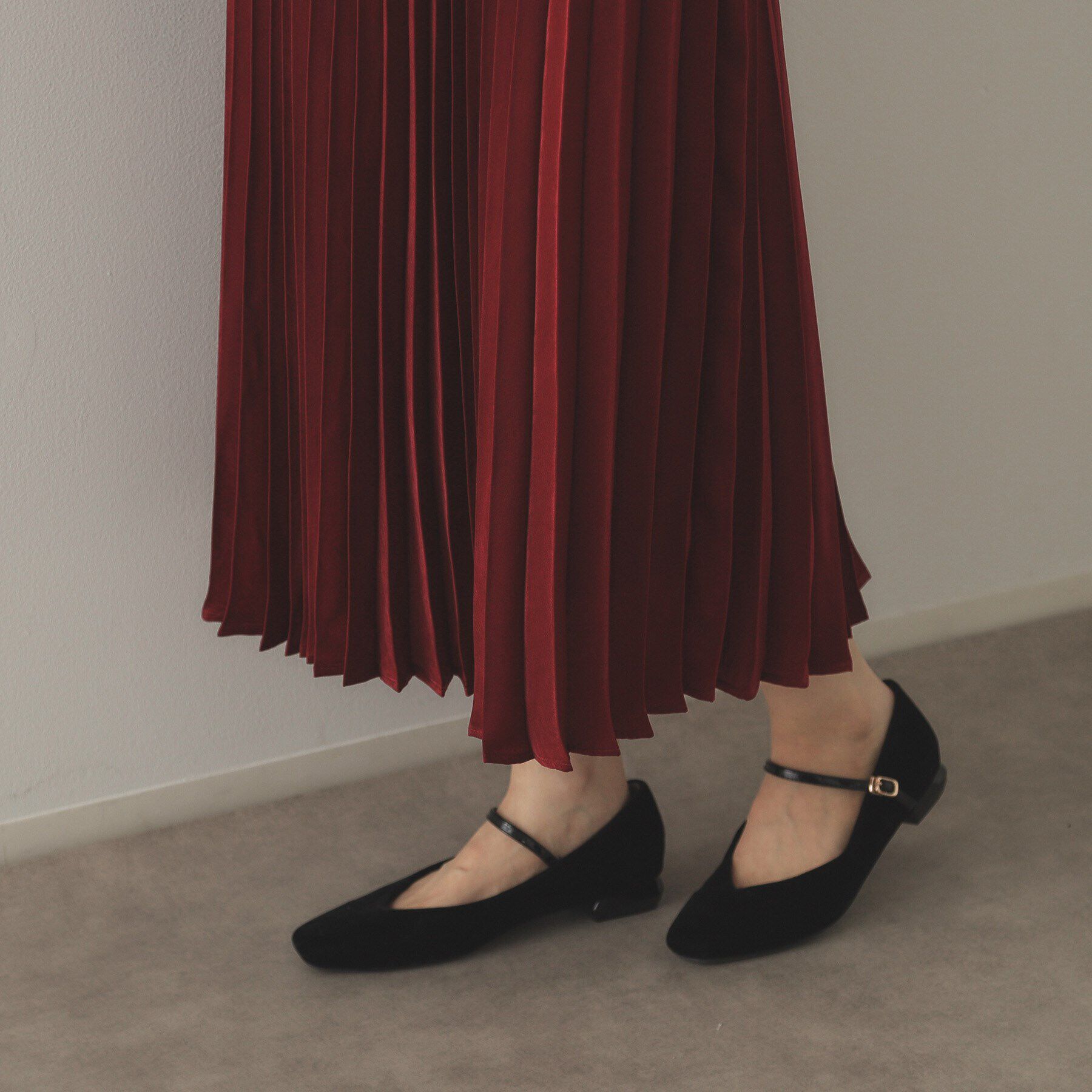 OPAQUE.CLIP「サテンプリーツスカート【洗濯機洗い可】」|スカート|