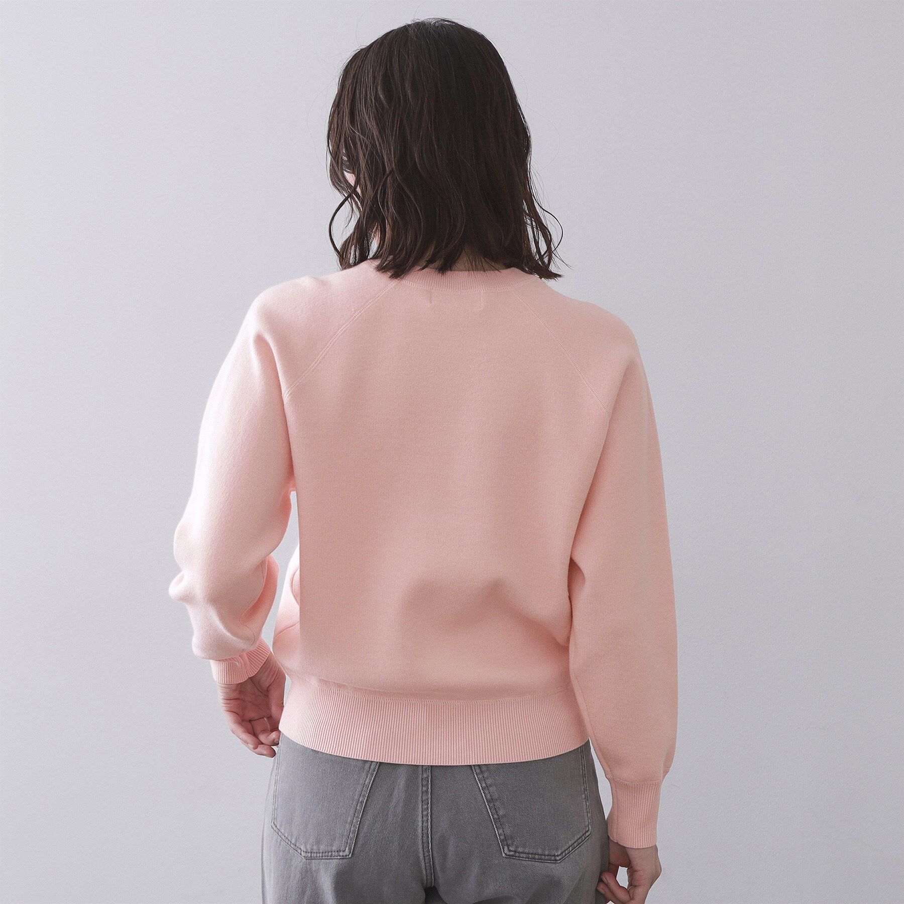 OPAQUE.CLIP「スウェットライクニット【洗濯機OK】」|ニット・セーター|