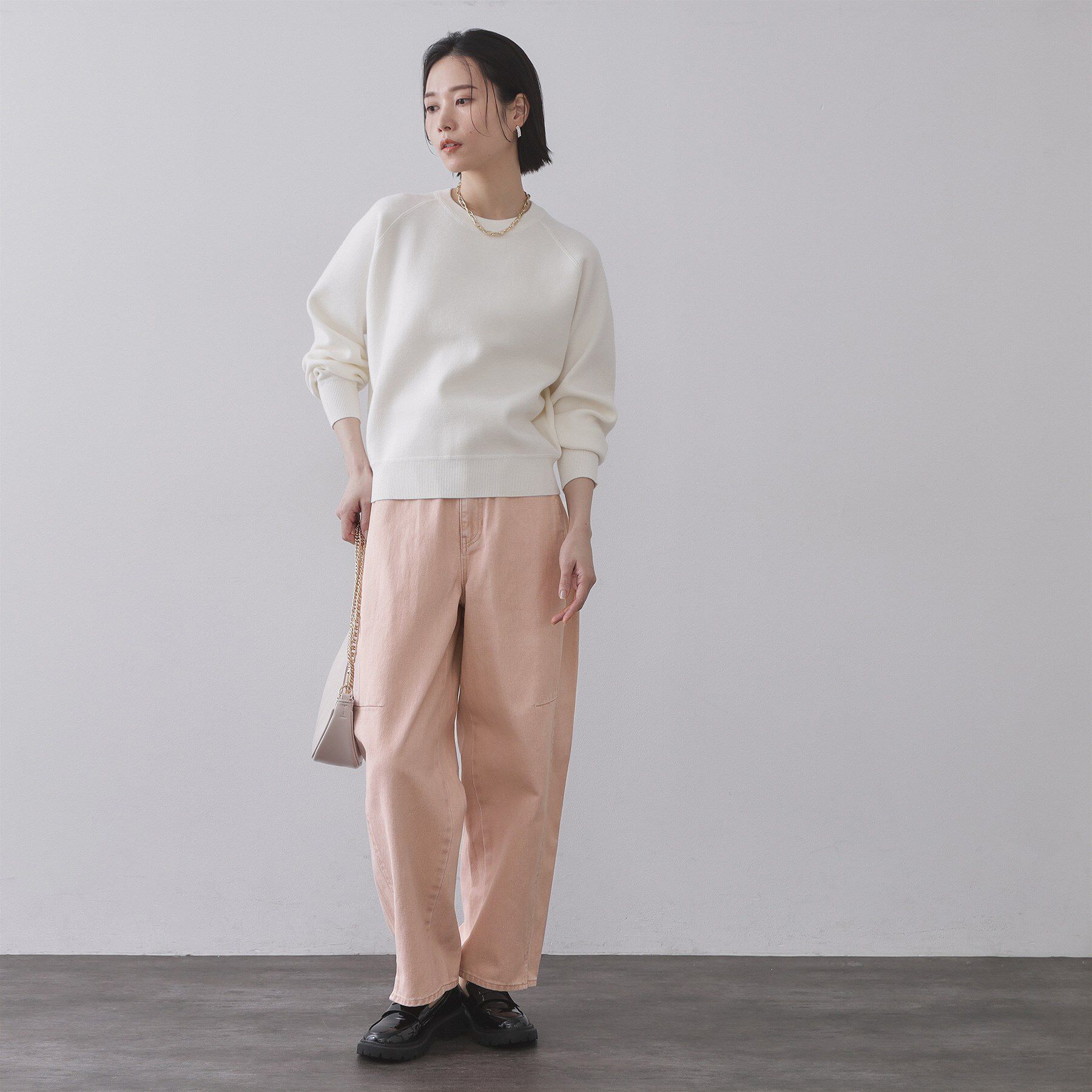 OPAQUE.CLIP「カーブシルエットカラーデニム【洗濯機OK】」|デニム|