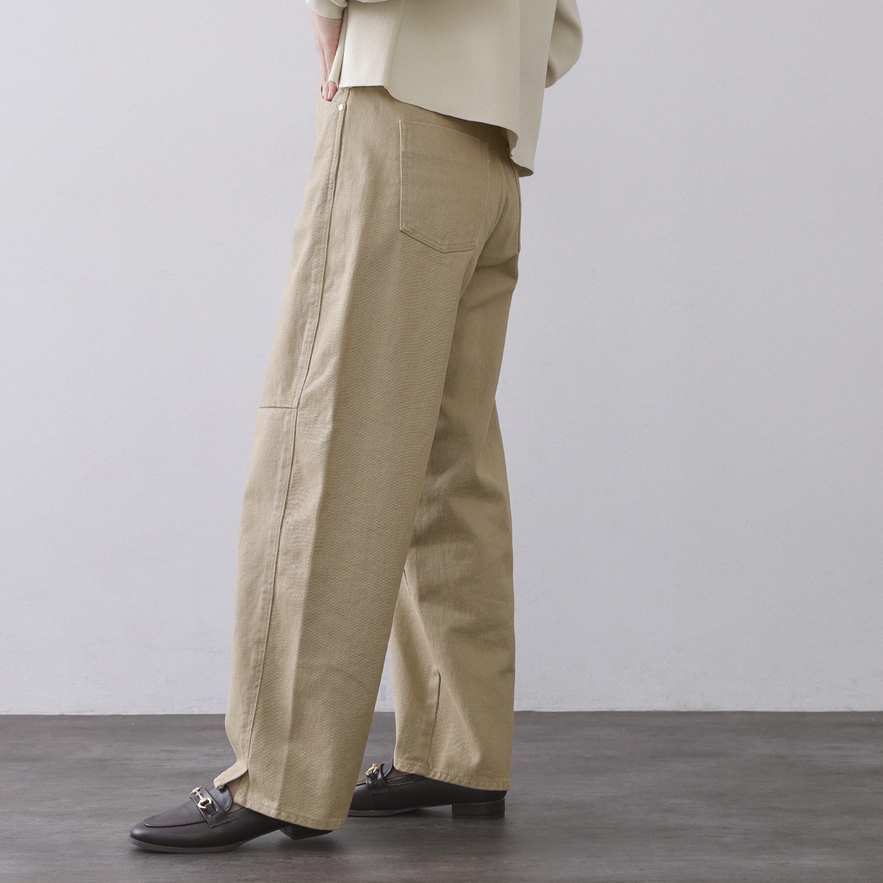 OPAQUE.CLIP「カーブシルエットカラーデニム【洗濯機OK】」|デニム|