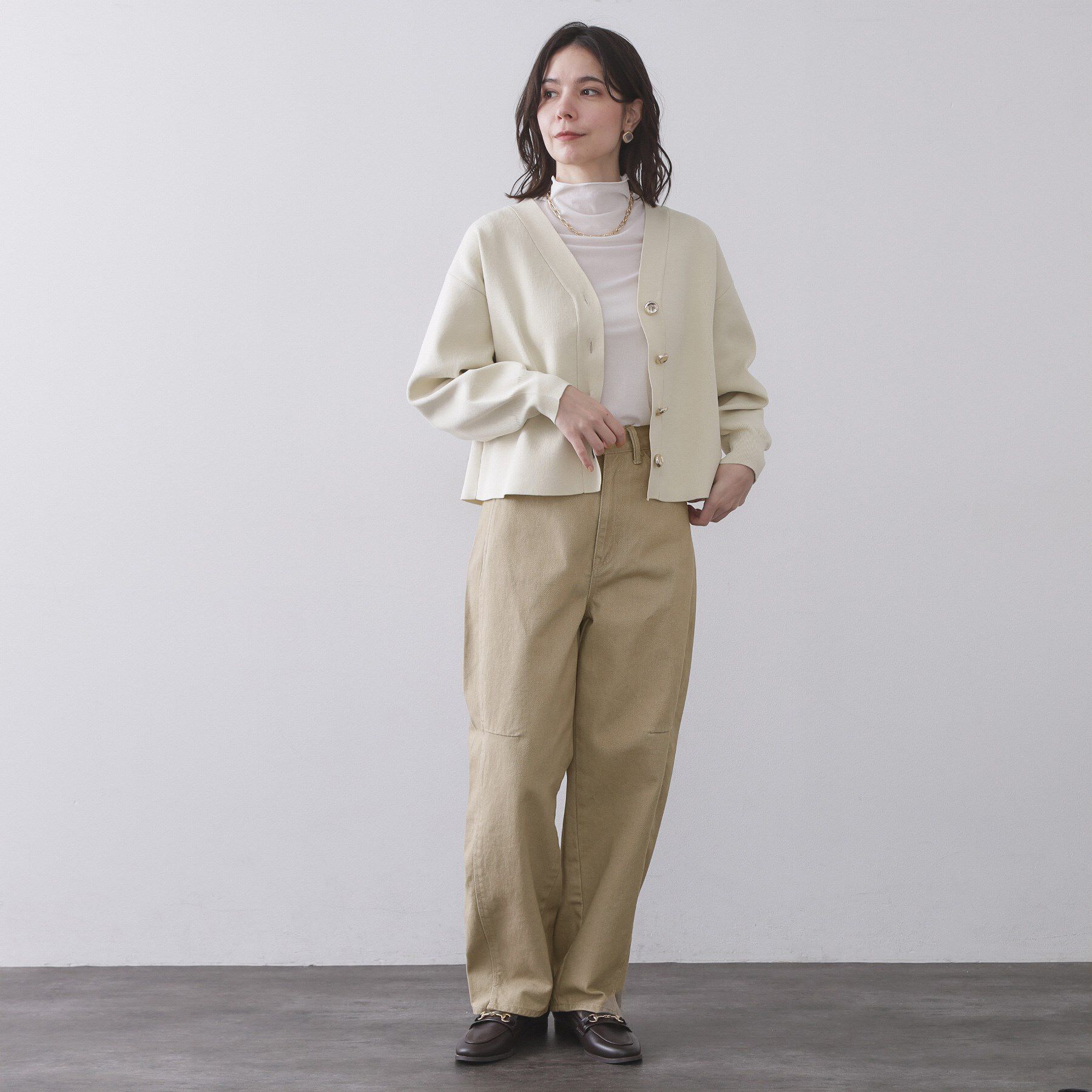 OPAQUE.CLIP「カーブシルエットカラーデニム【洗濯機OK】」|デニム|