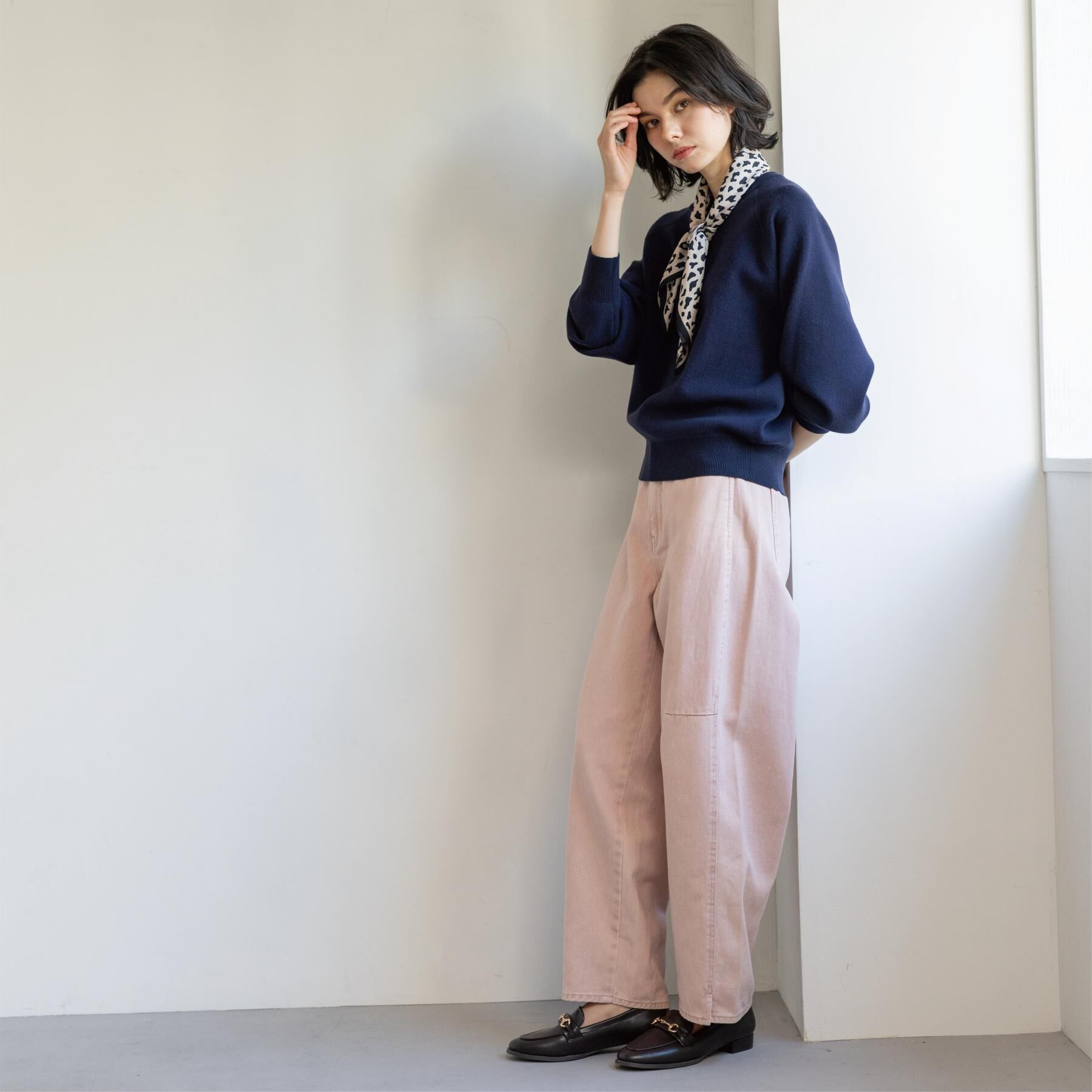 OPAQUE.CLIP「カーブシルエットカラーデニム【洗濯機OK】」|デニム|