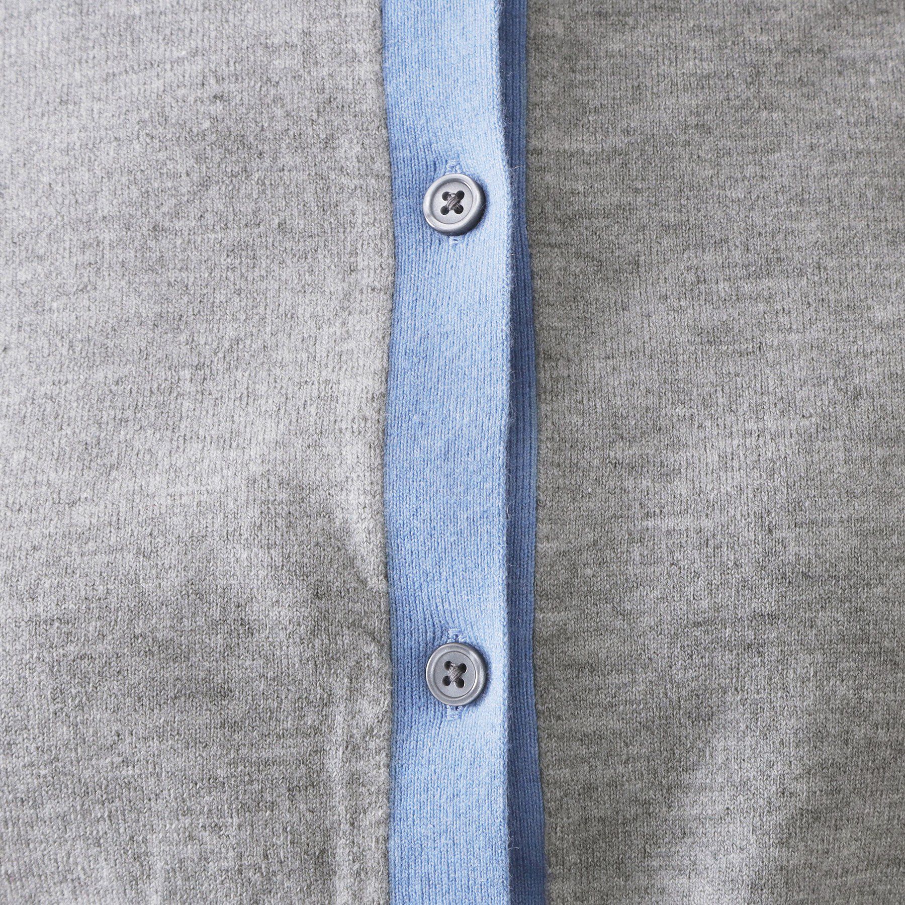 OPAQUE.CLIP「ダブルカラーポロ衿配色ニット【洗濯機OK】」|ニット・セーター|