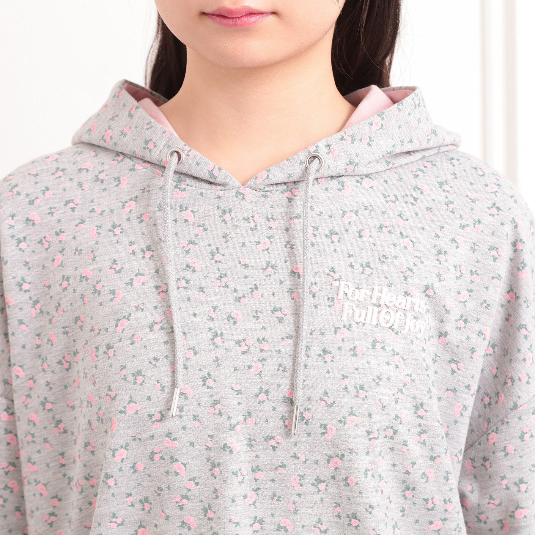 PINK-latte「バック発泡プリントパーカー」|パーカー|