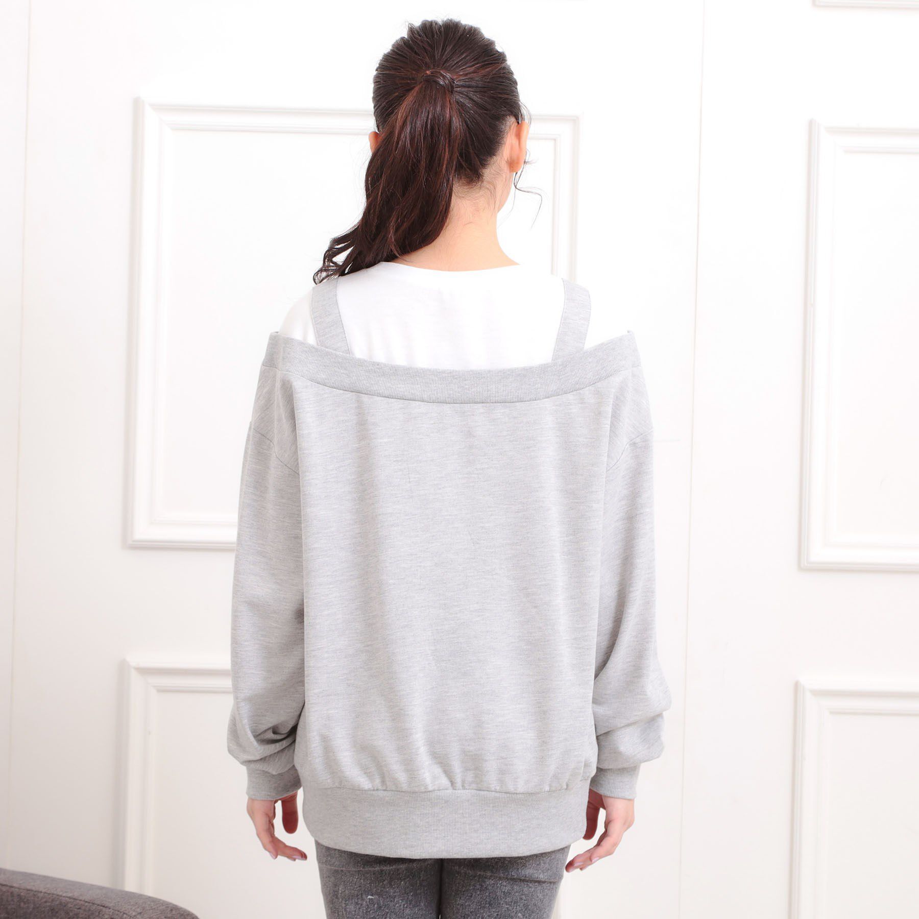 PINK-latte「ナンバリングレイヤード風プルオーバー」|Tシャツ・カットソー|