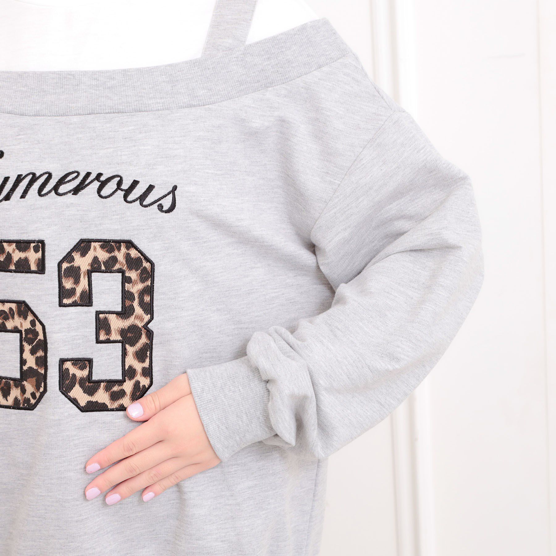 PINK-latte「ナンバリングレイヤード風プルオーバー」|Tシャツ・カットソー|