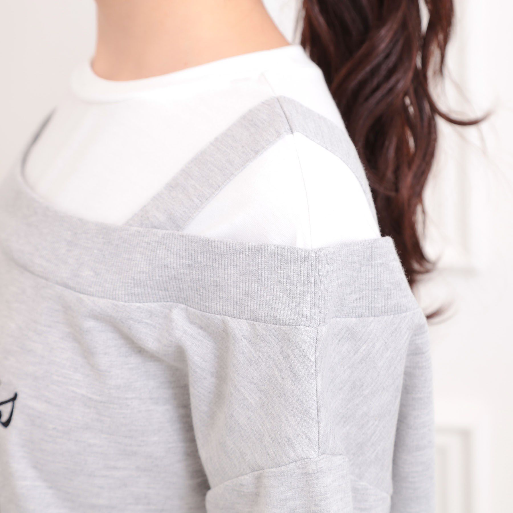 PINK-latte「ナンバリングレイヤード風プルオーバー」|Tシャツ・カットソー|