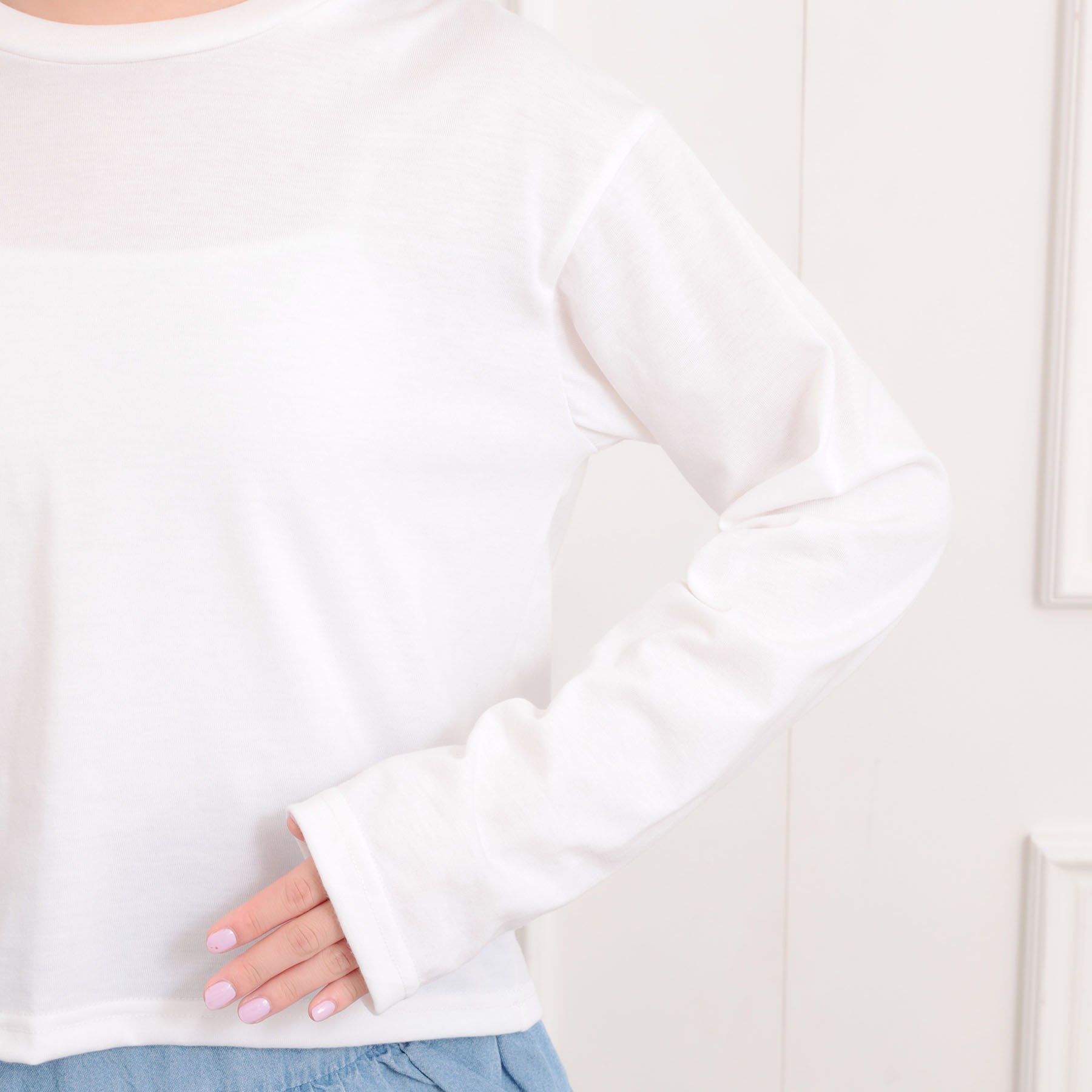 PINK-latte「【セットアイテム】短丈デニムシャツ＋ロンT」|その他|