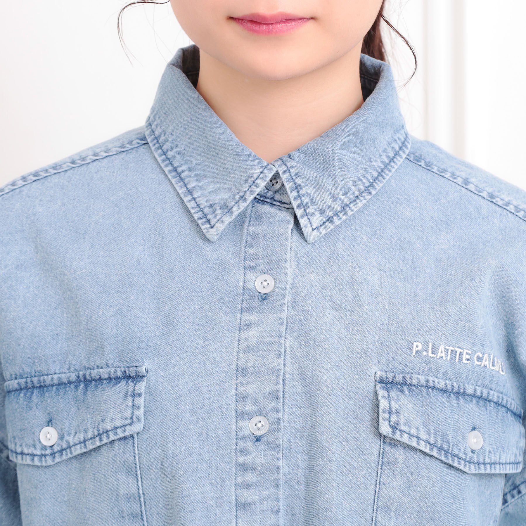 PINK-latte「【セットアイテム】短丈デニムシャツ＋ロンT」|その他|