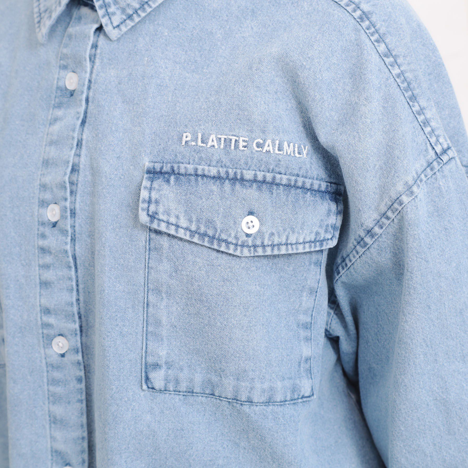 PINK-latte「【セットアイテム】短丈デニムシャツ＋ロンT」|その他|