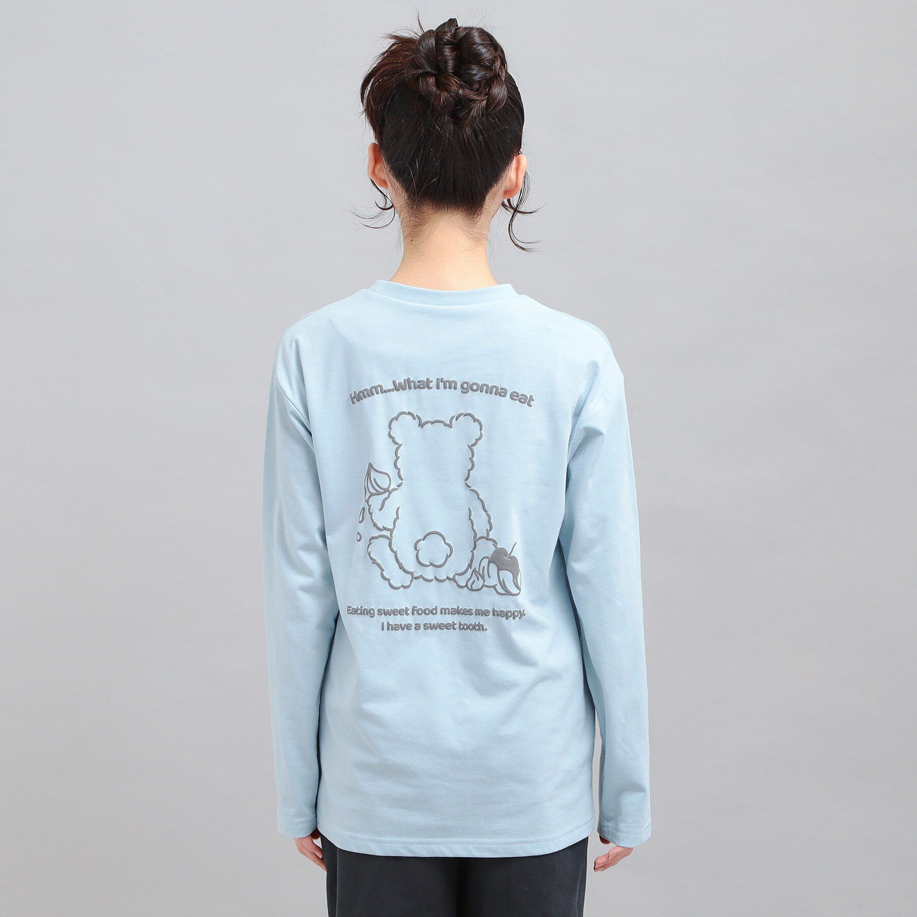 PINK-latte「発泡クリームくまちゃんロンT」|Tシャツ・カットソー|