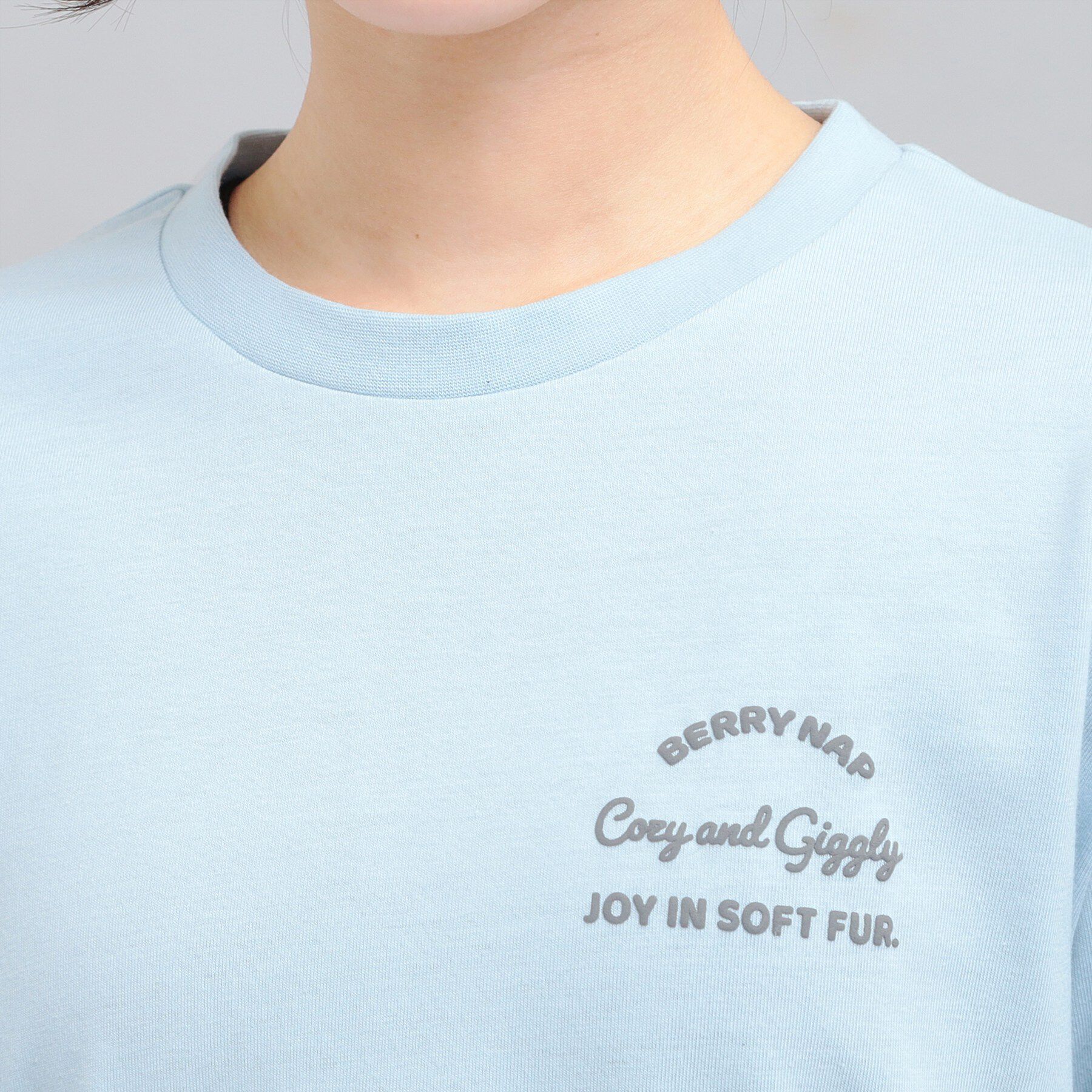 PINK-latte「発泡クリームくまちゃんロンT」|Tシャツ・カットソー|