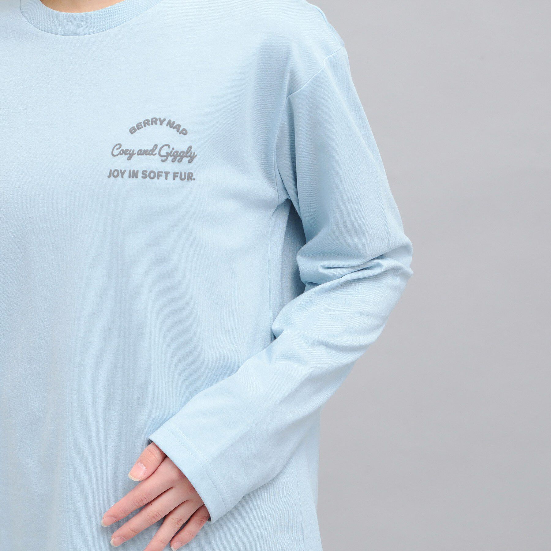 PINK-latte「発泡クリームくまちゃんロンT」|Tシャツ・カットソー|