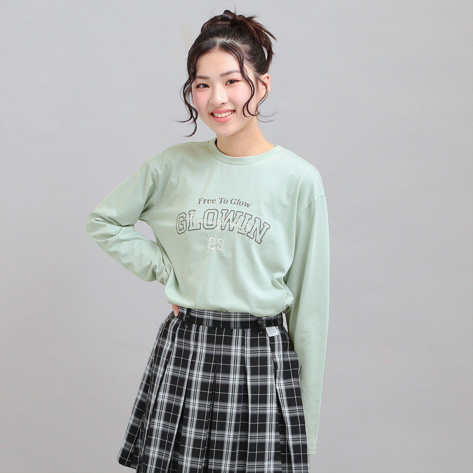 PINK-latte「プチプラカレッジロゴT」|Tシャツ・カットソー|