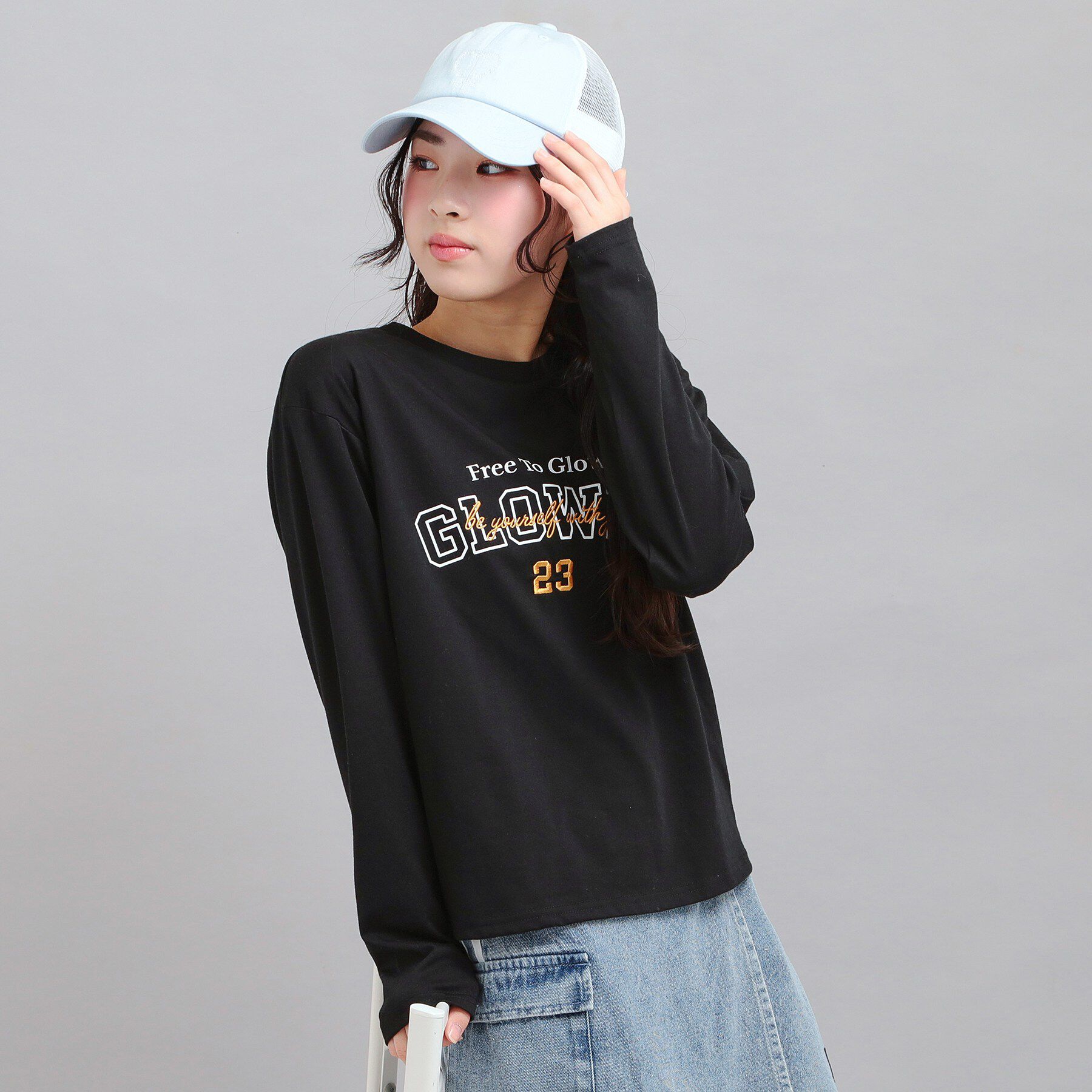 PINK-latte「プチプラカレッジロゴT」|Tシャツ・カットソー|