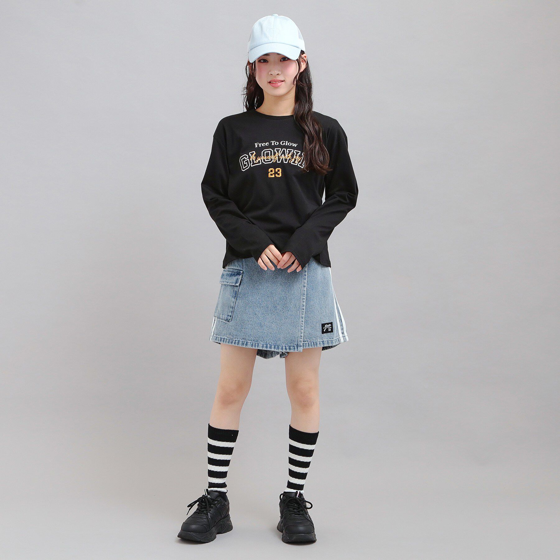 PINK-latte「プチプラカレッジロゴT」|Tシャツ・カットソー|