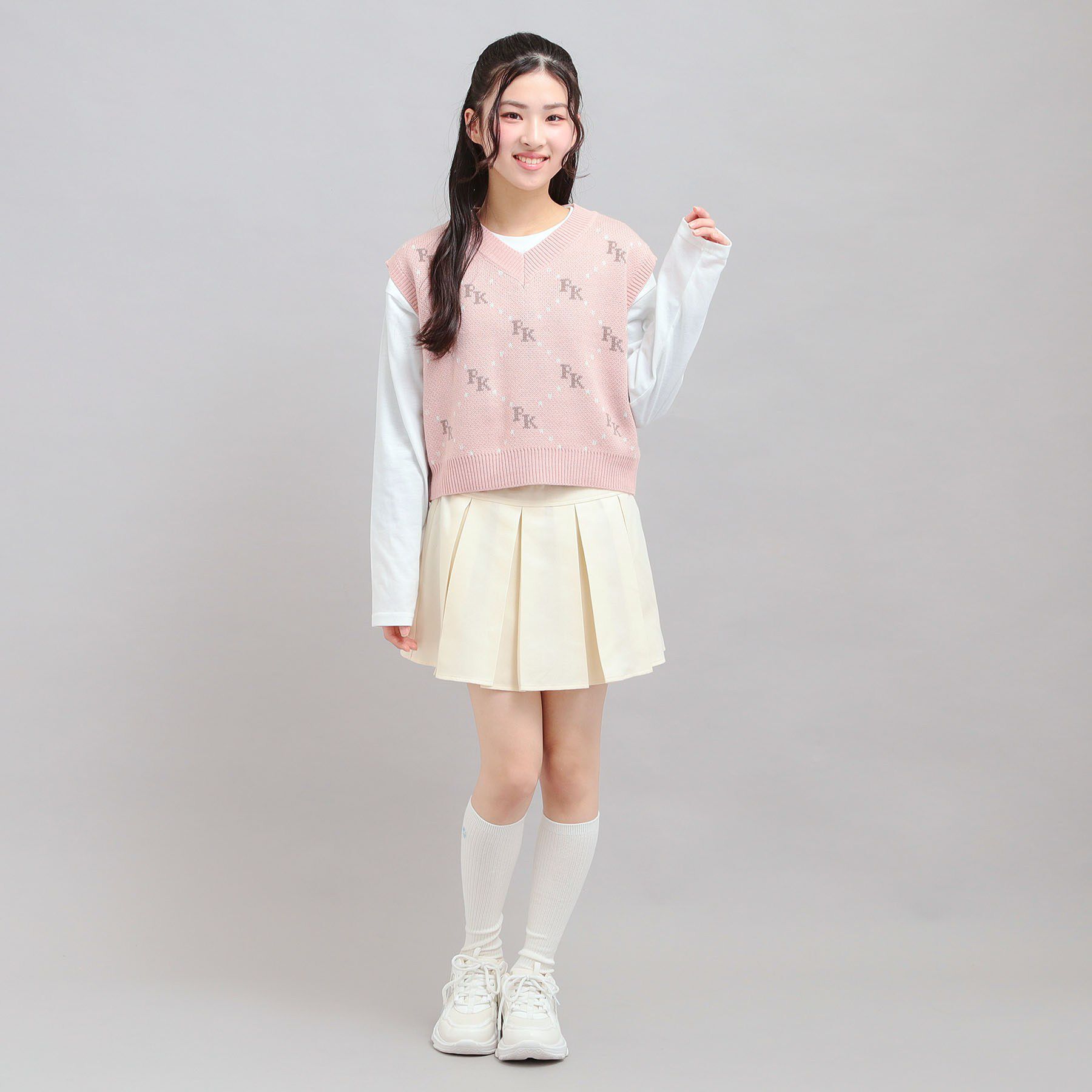 PINK-latte「【セットアイテム】ニットベスト＋ロンT」|その他|