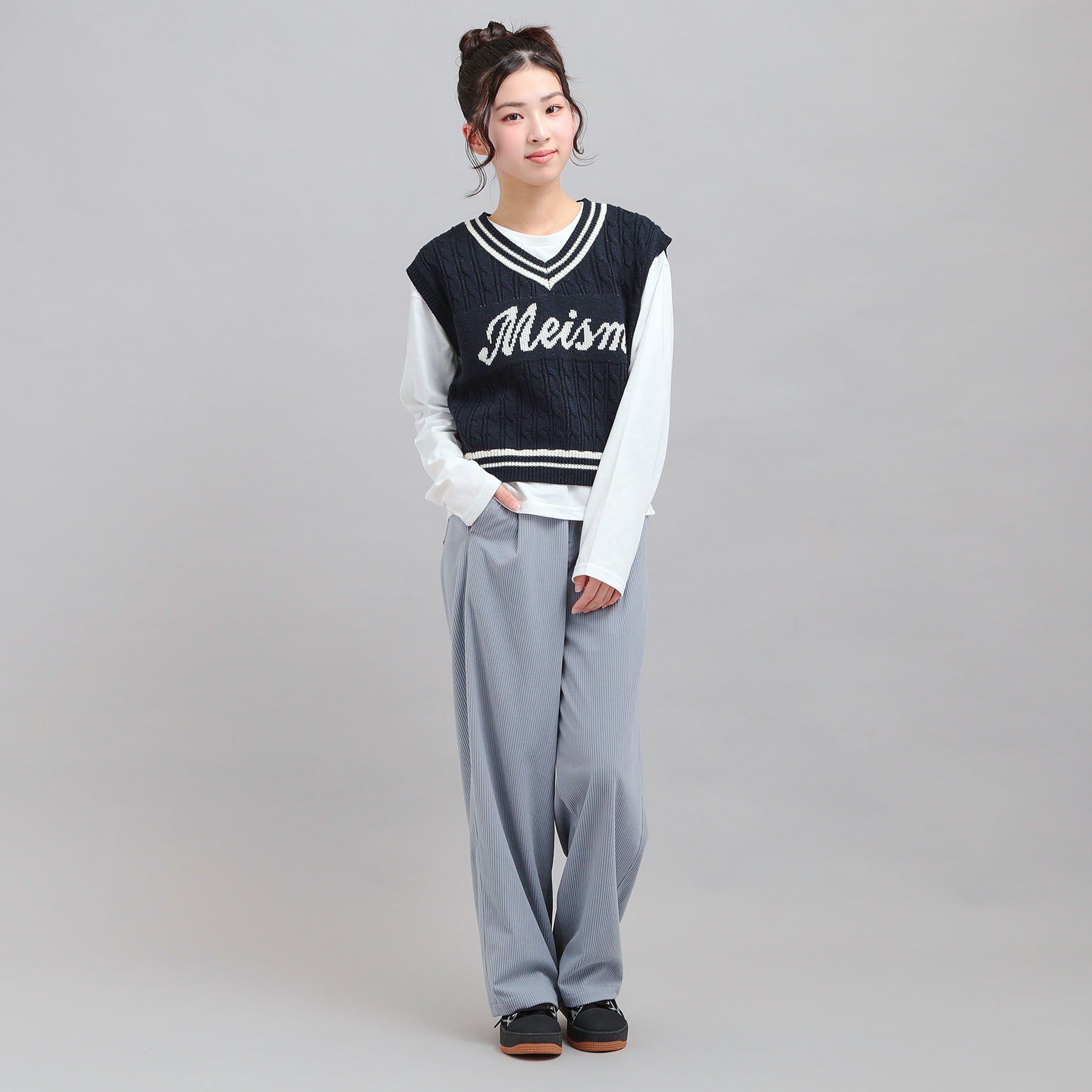 PINK-latte「【セットアイテム】ニットベスト＋ロンT」|その他|