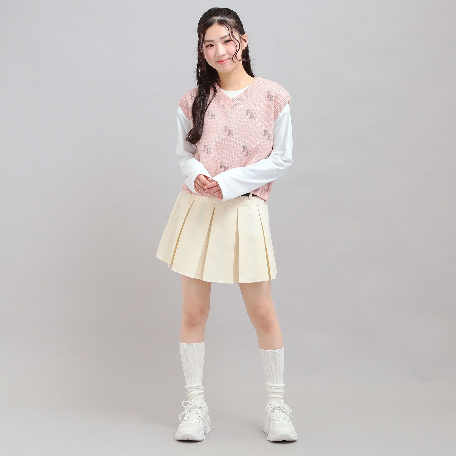 PINK-latte「【セットアイテム】ニットベスト＋ロンT」|その他|