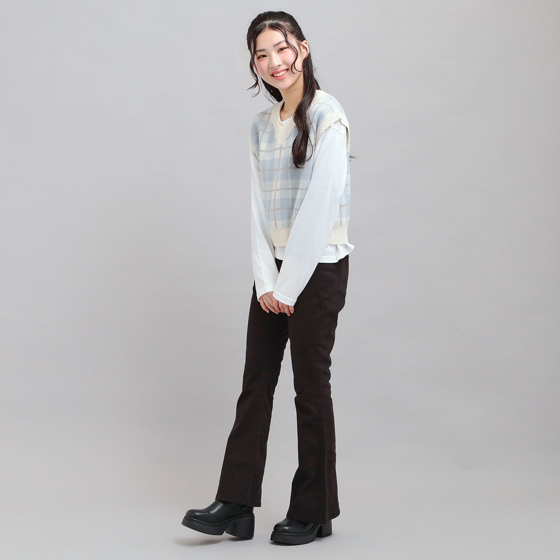 PINK-latte「【セットアイテム】ニットベスト＋ロンT」|その他|