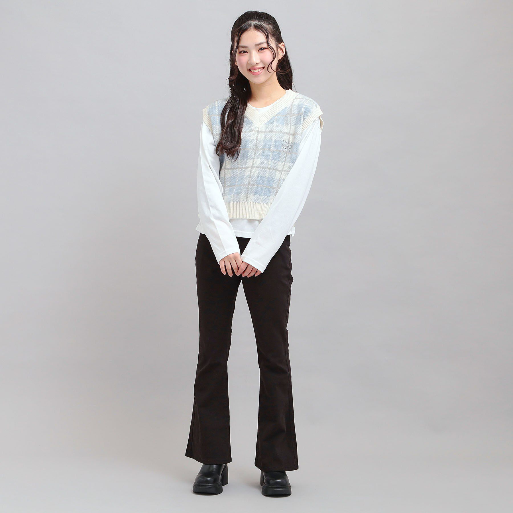 PINK-latte「【セットアイテム】ニットベスト＋ロンT」|その他|