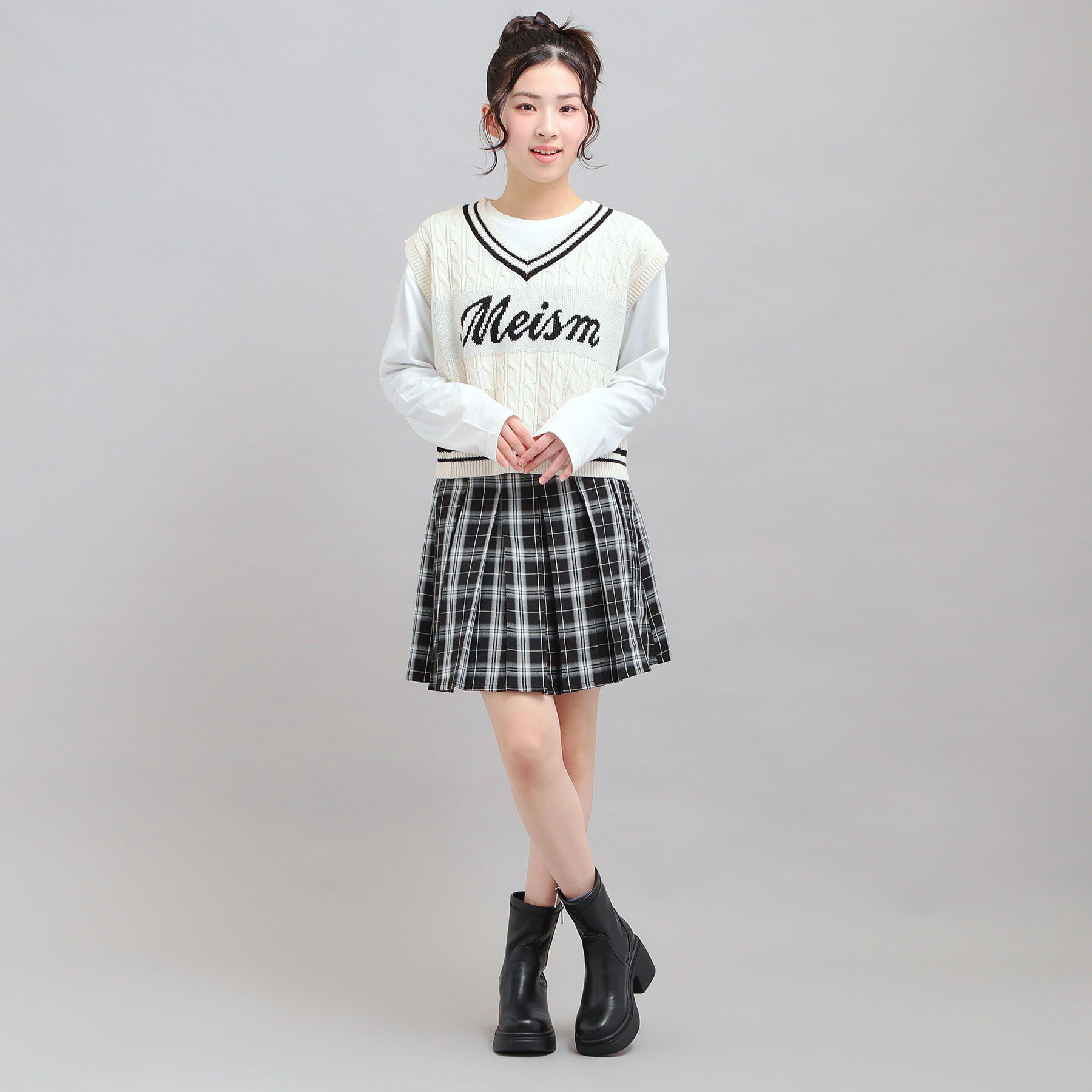 PINK-latte「【セットアイテム】ニットベスト＋ロンT」|その他|