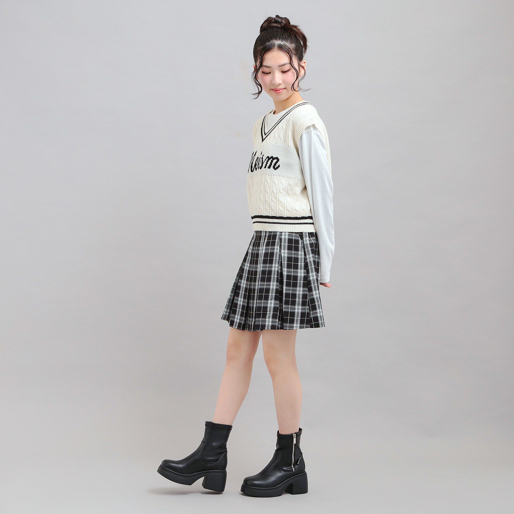 PINK-latte「【セットアイテム】ニットベスト＋ロンT」|その他|