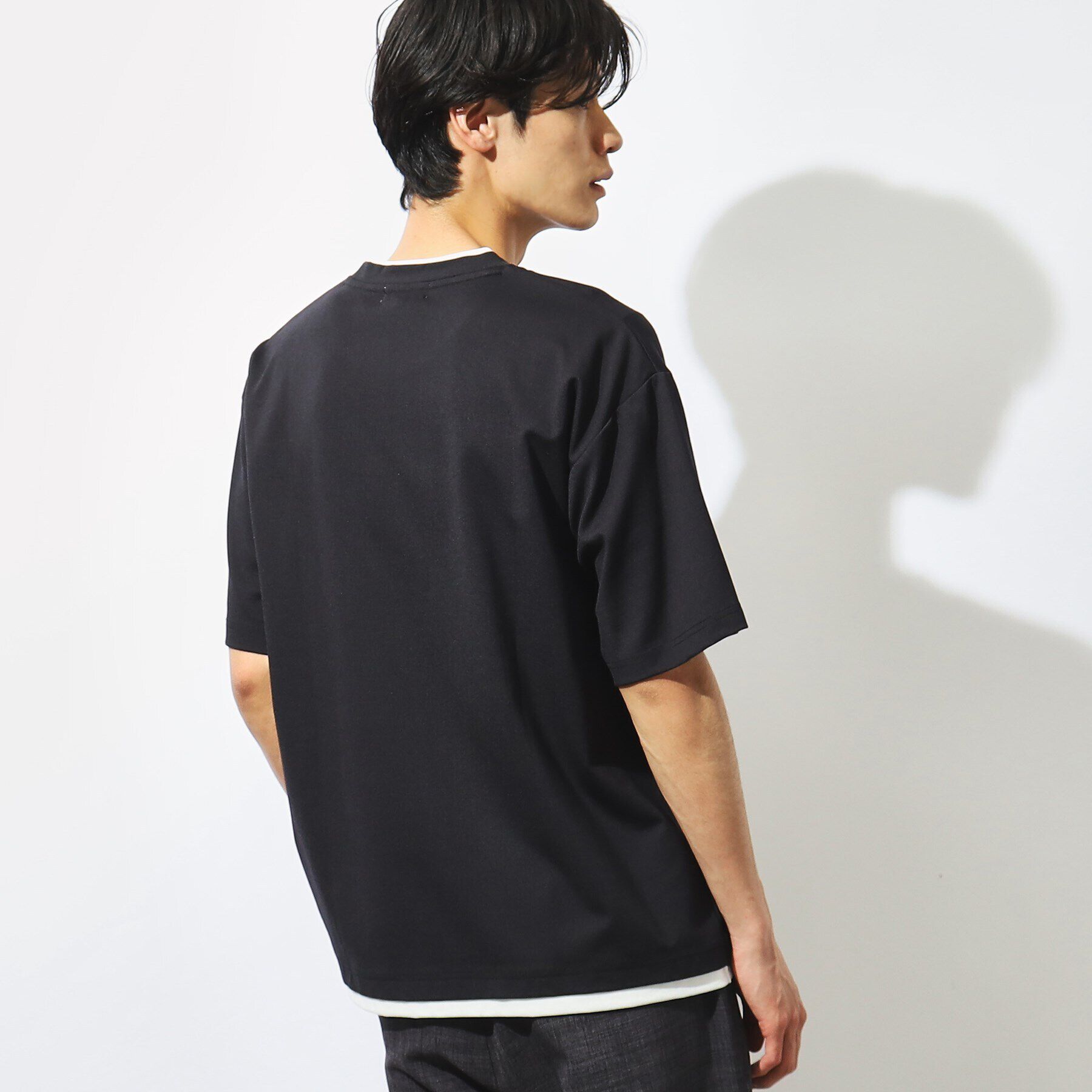 THE SHOP TK「【接触冷感】ポンチフェイクレイヤードTシャツ」|Tシャツ・カットソー|