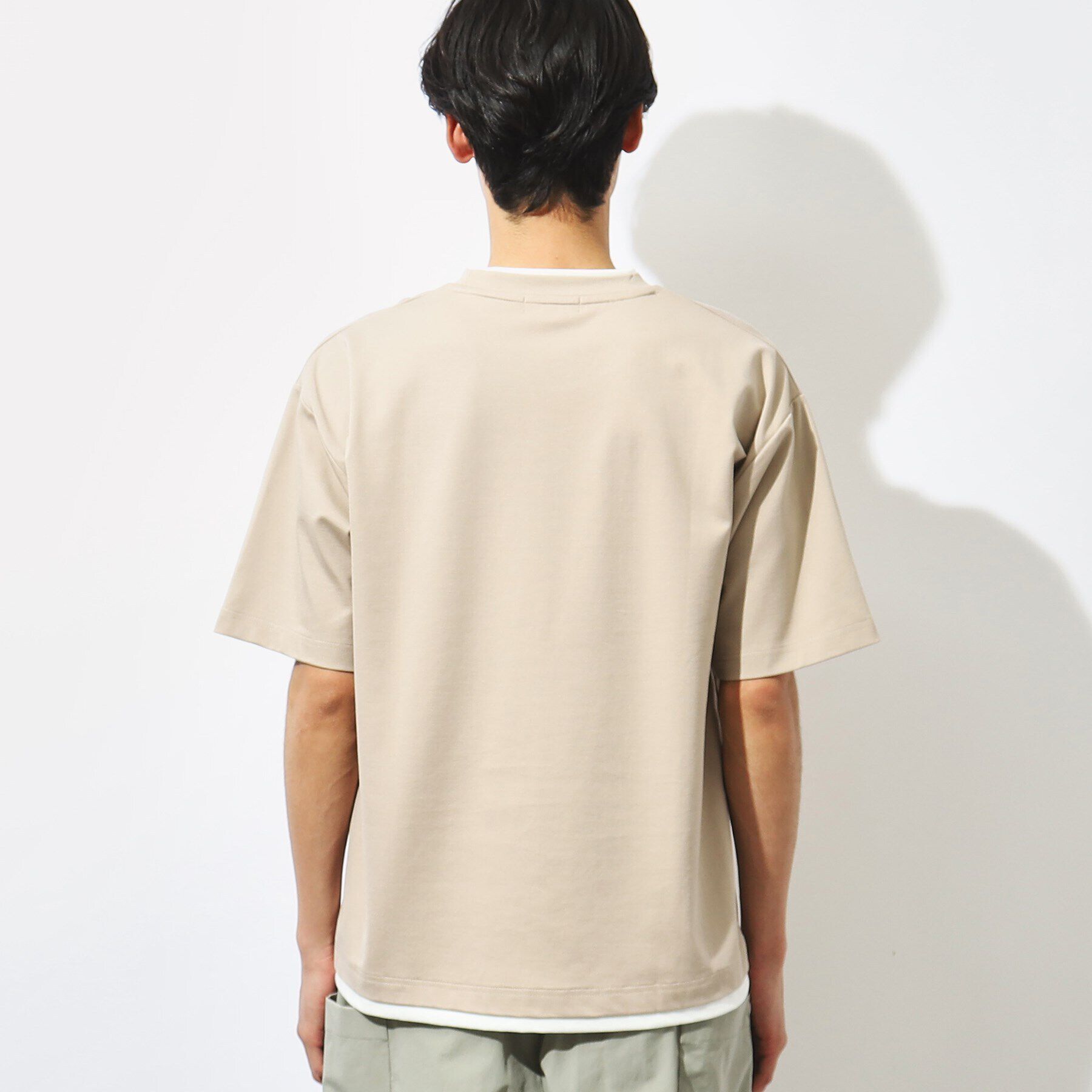 THE SHOP TK「【接触冷感】ポンチフェイクレイヤードTシャツ」|Tシャツ・カットソー|