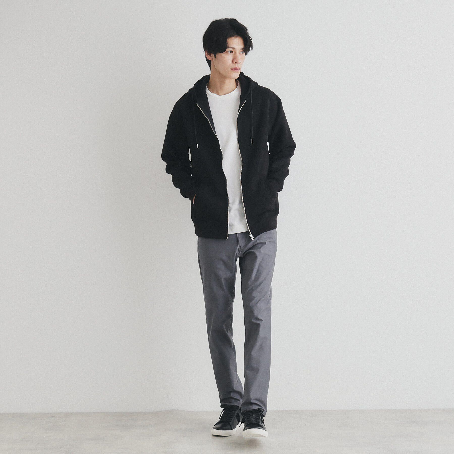 THE SHOP TK「スウェードライクダンボールジップパーカー」|パーカー|