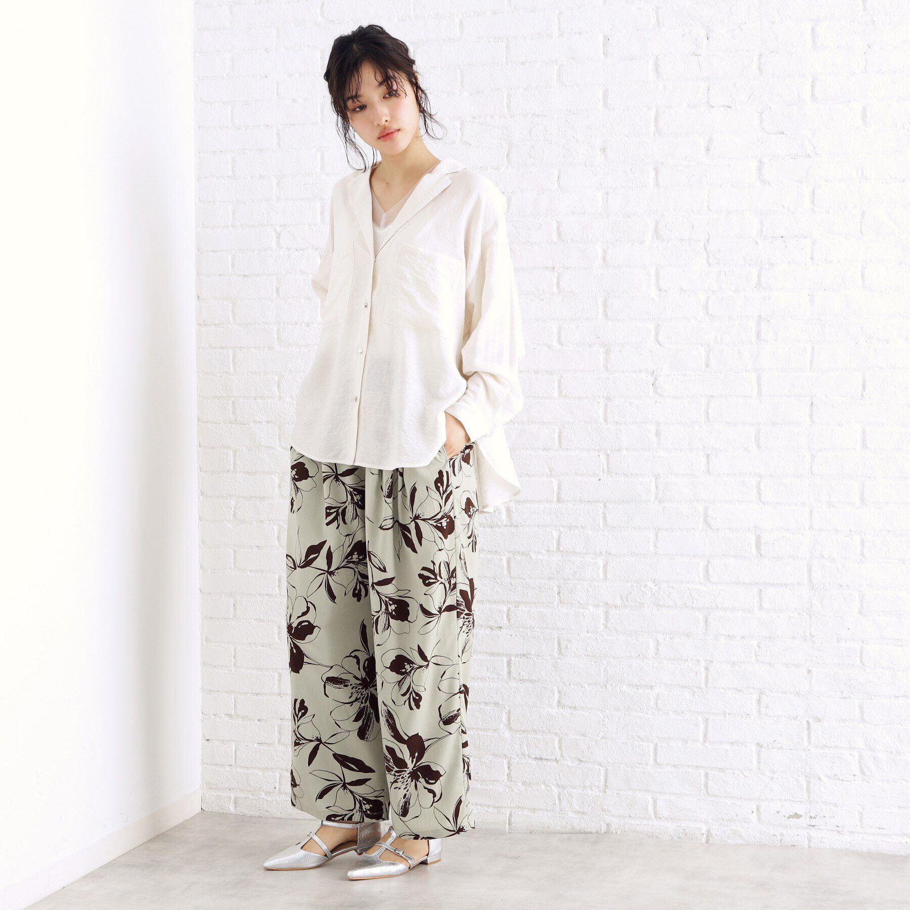 THE SHOP TK「テーラードカラーシャツ【洗える】」|シャツ・ブラウス|