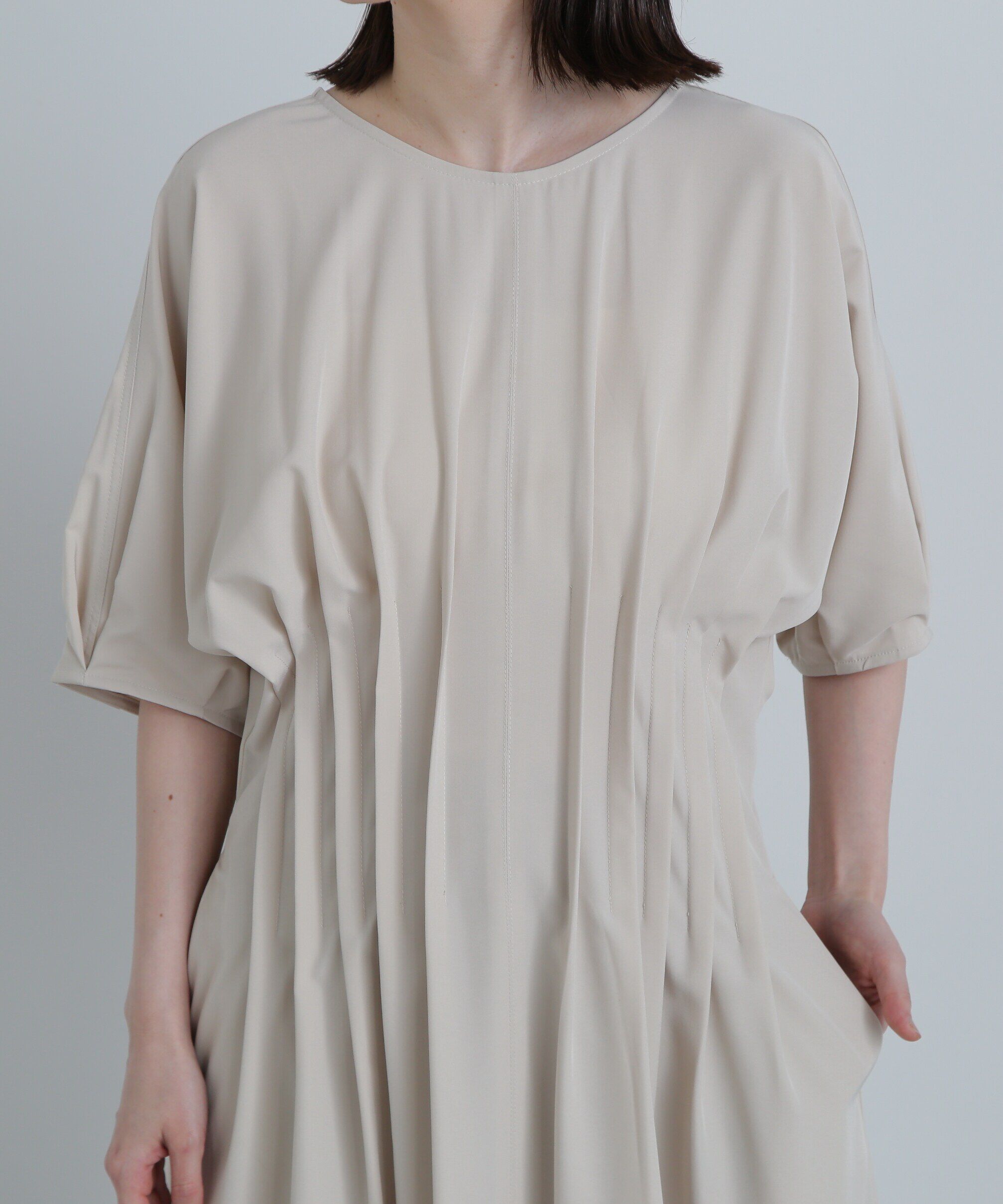  「ウエストタックワンピース《S Size Line》」|ワンピース|