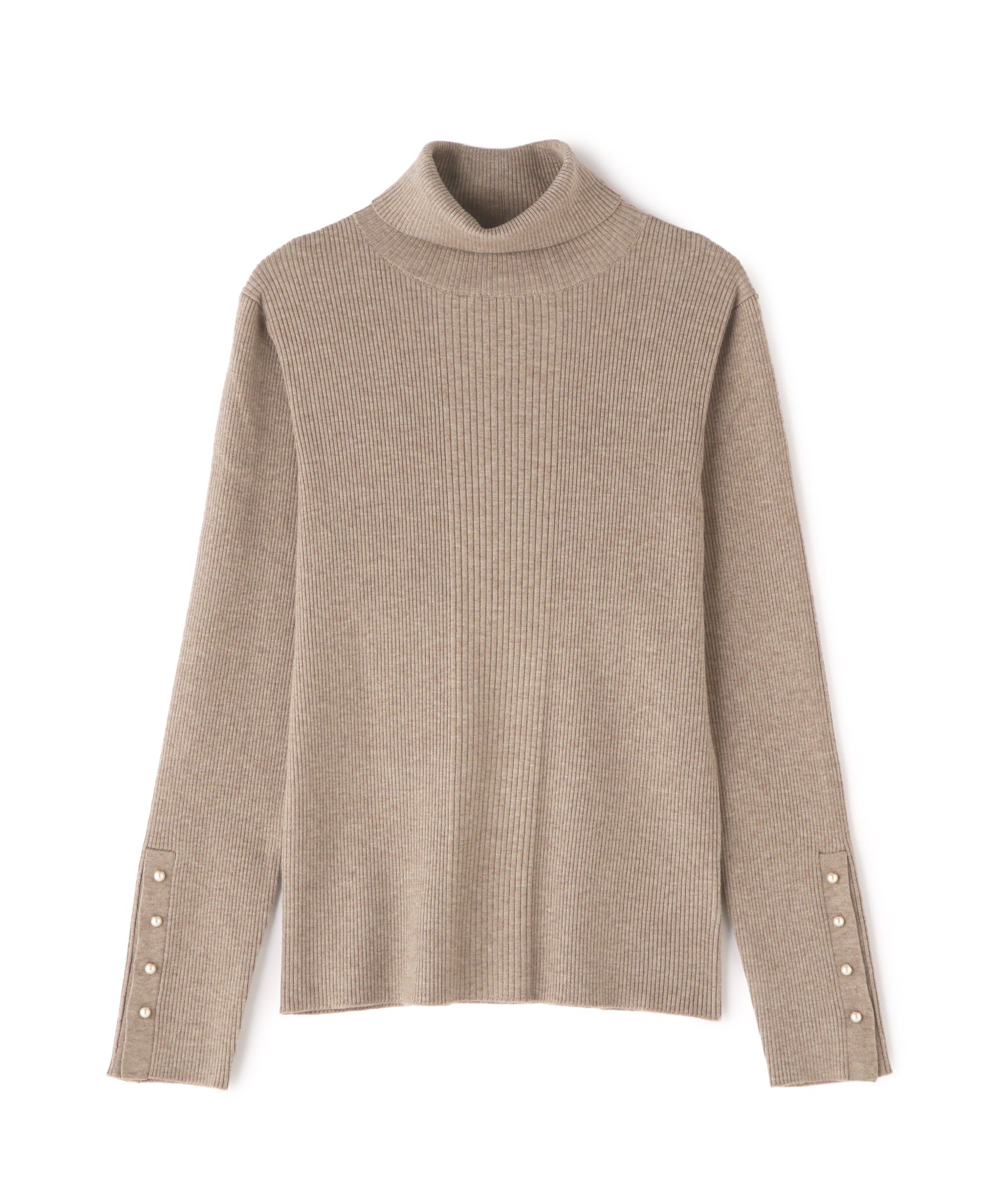  「パールボタンタートルネックニット《WEB限定商品》」|ニット・セーター|
