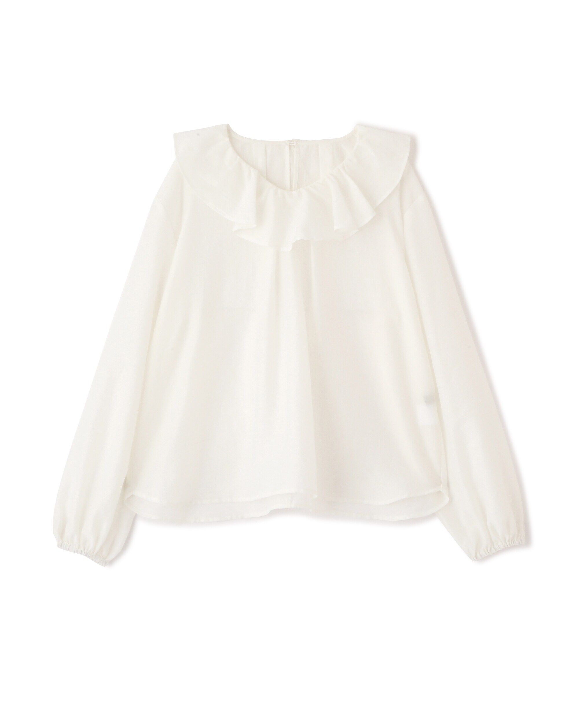  「ラッフルネックブラウス」|シャツ・ブラウス|