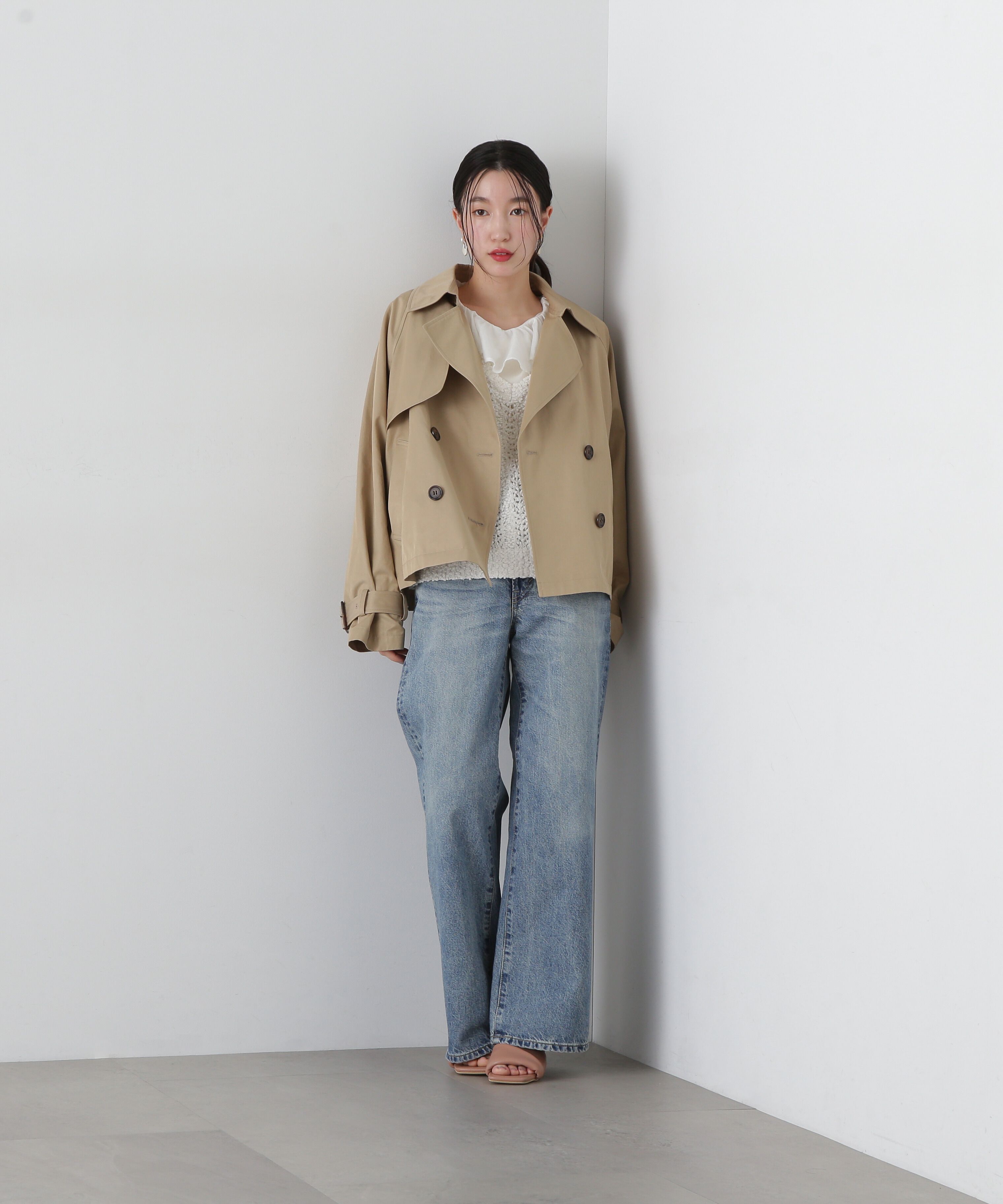  「ラッフルネックブラウス」|シャツ・ブラウス|