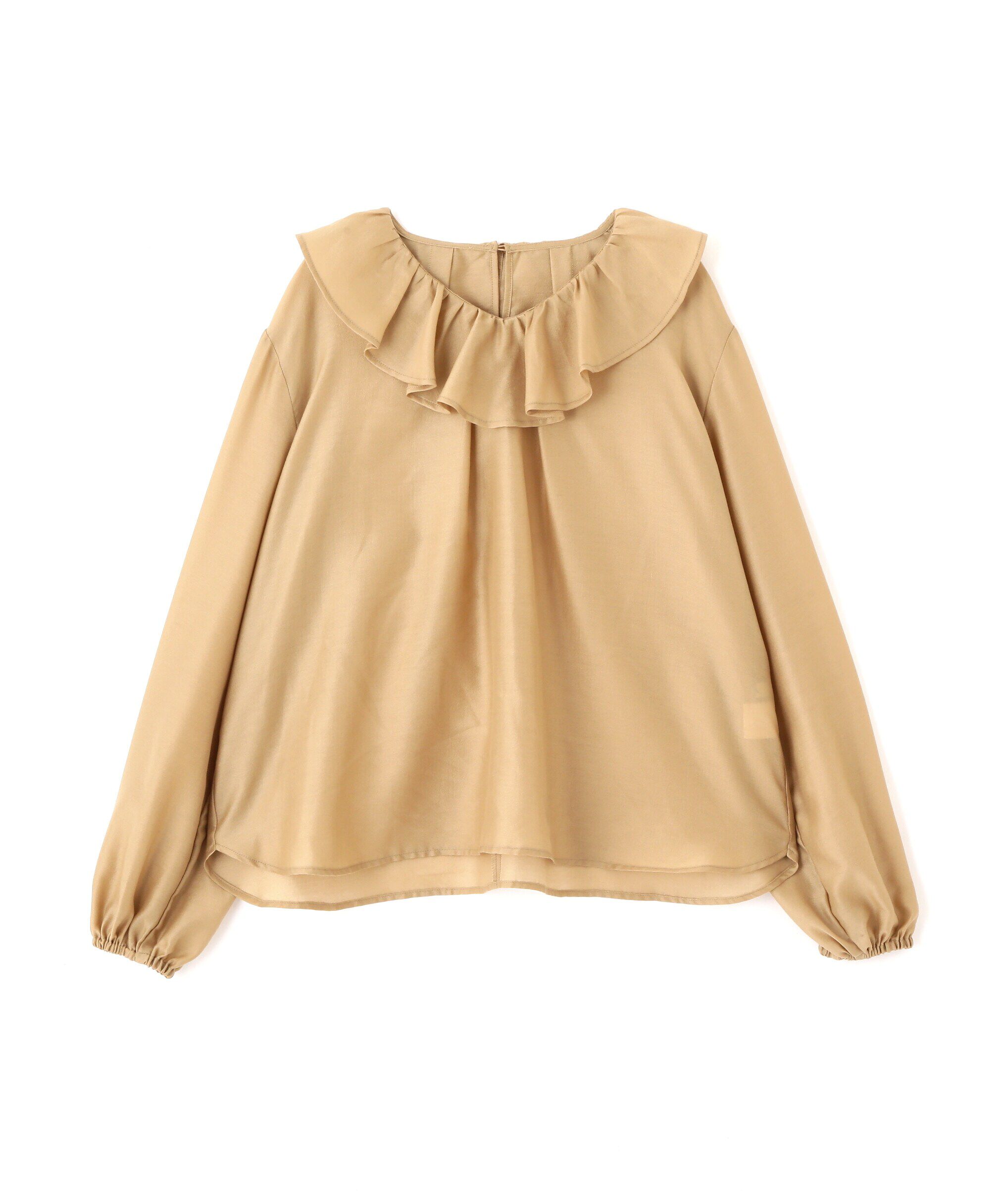  「ラッフルネックブラウス」|シャツ・ブラウス|