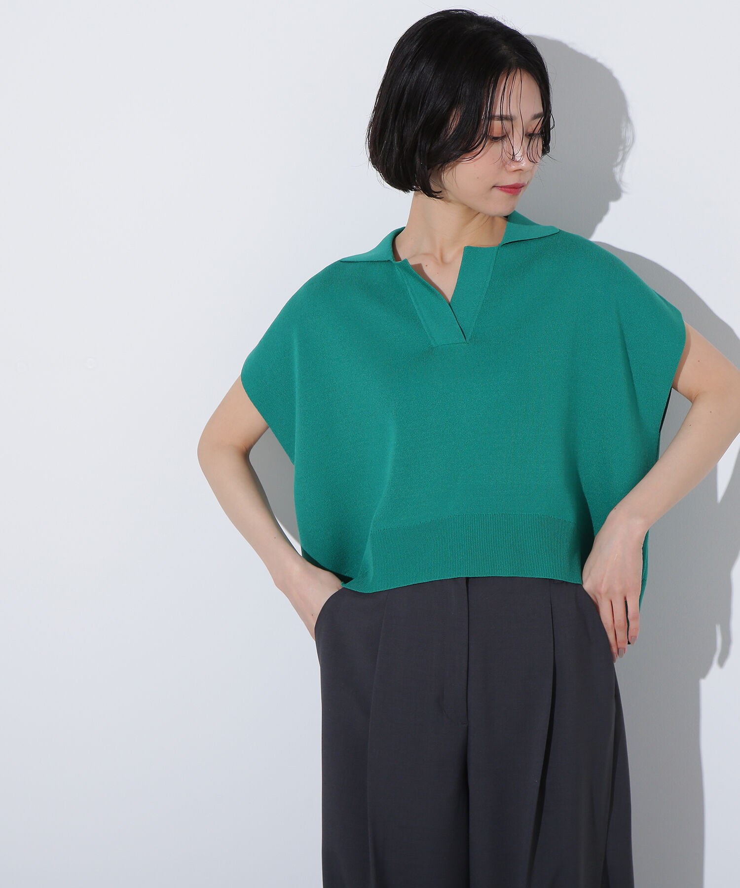  「リラックスポロニット」|ニット・セーター|