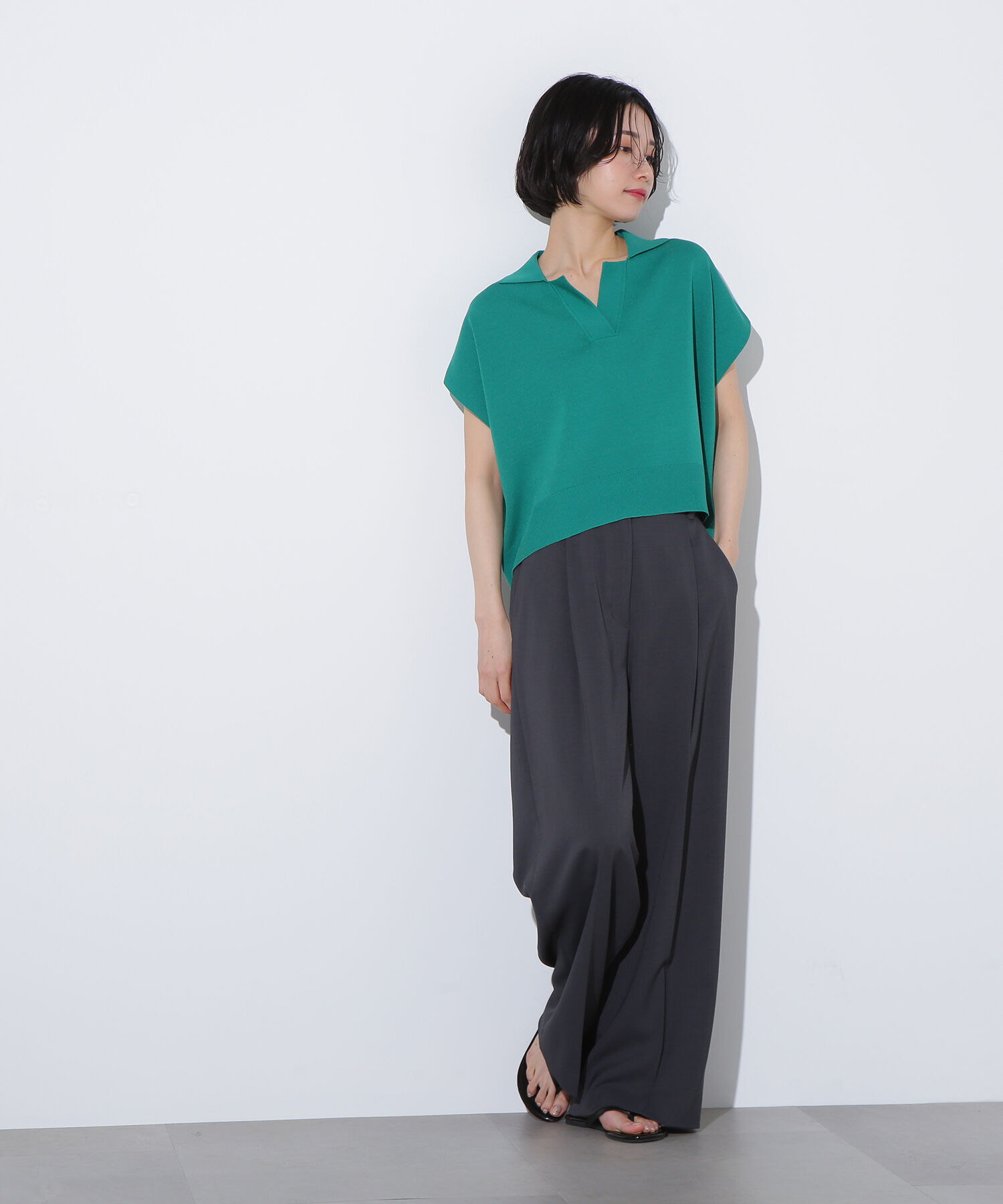  「リラックスポロニット」|ニット・セーター|