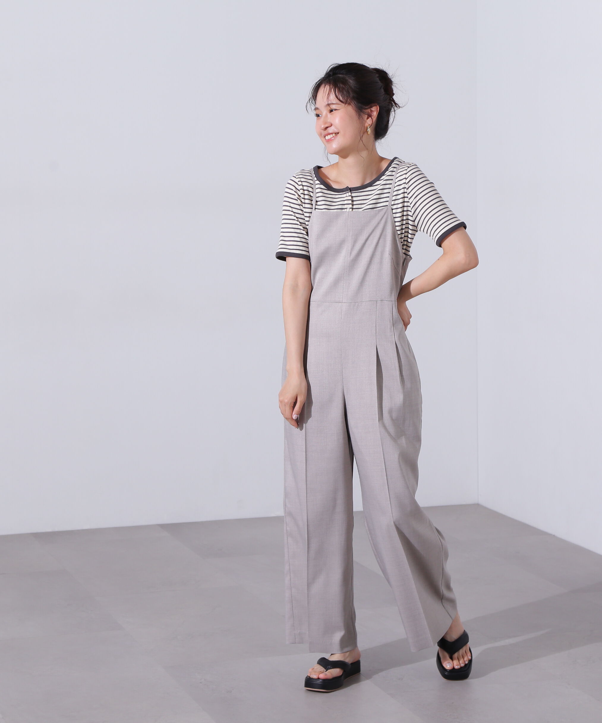  「ヘンリーネック五分袖カットソー」|Tシャツ・カットソー|