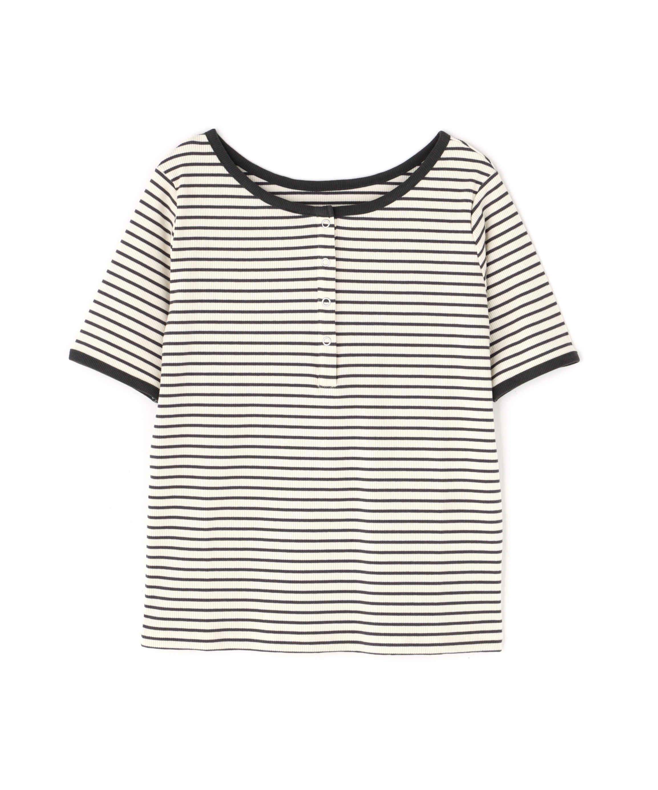  「ヘンリーネック五分袖カットソー」|Tシャツ・カットソー|