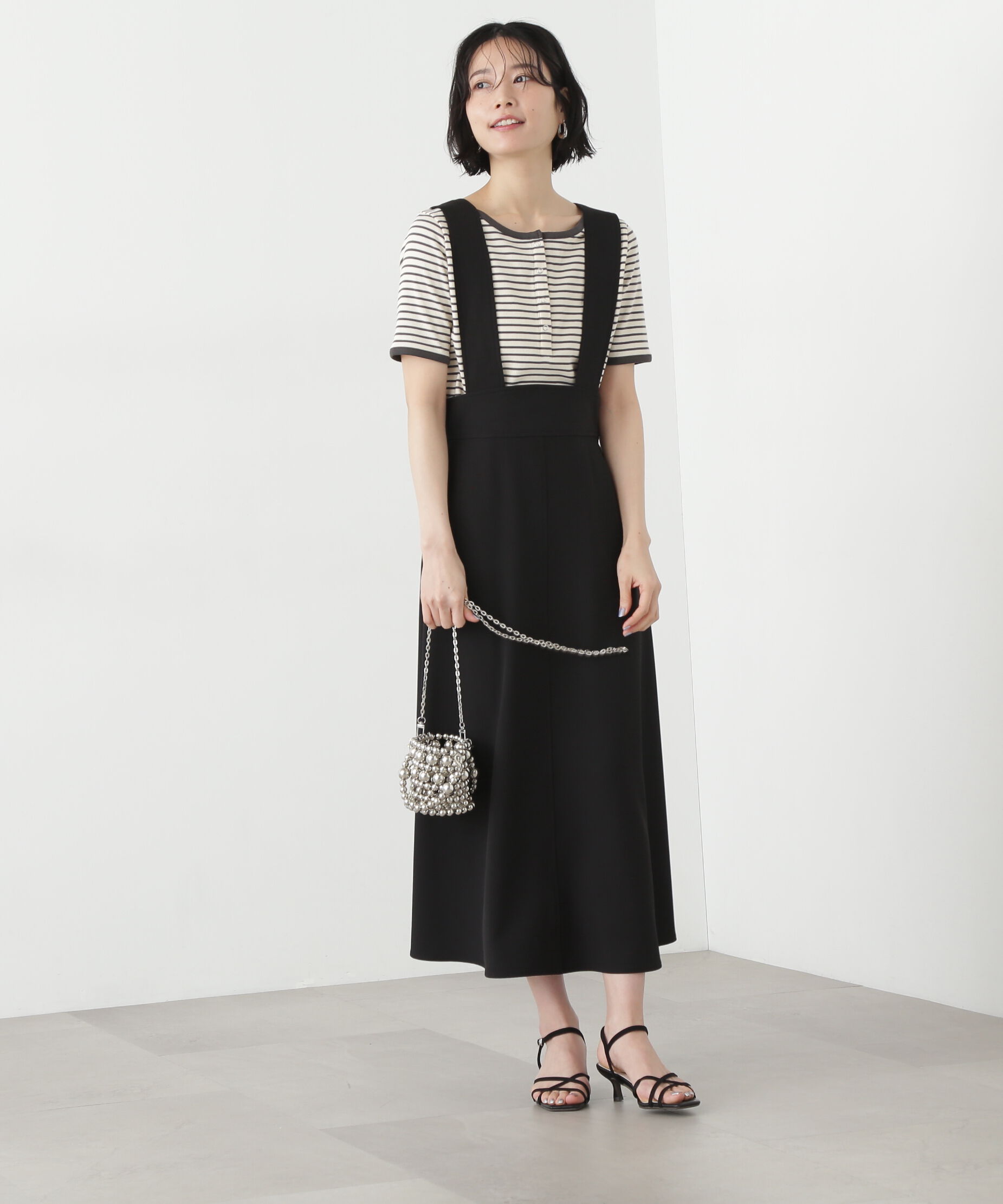  「ヘンリーネック五分袖カットソー」|Tシャツ・カットソー|