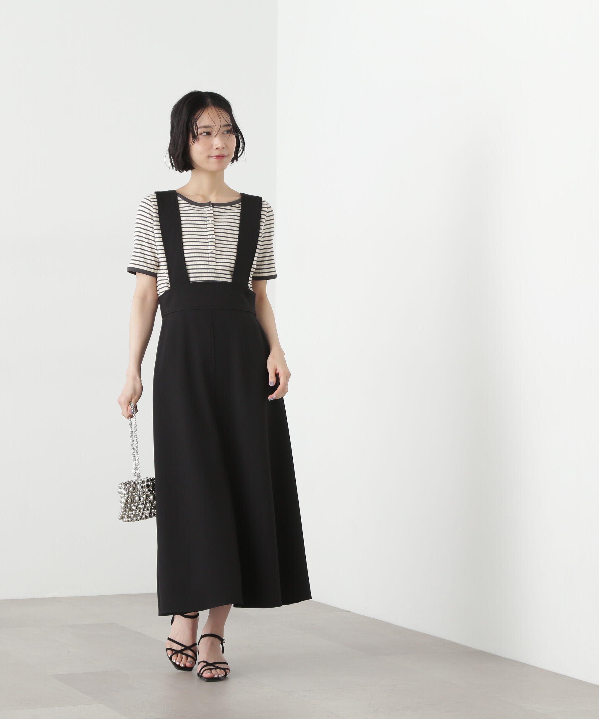  「ヘンリーネック五分袖カットソー」|Tシャツ・カットソー|