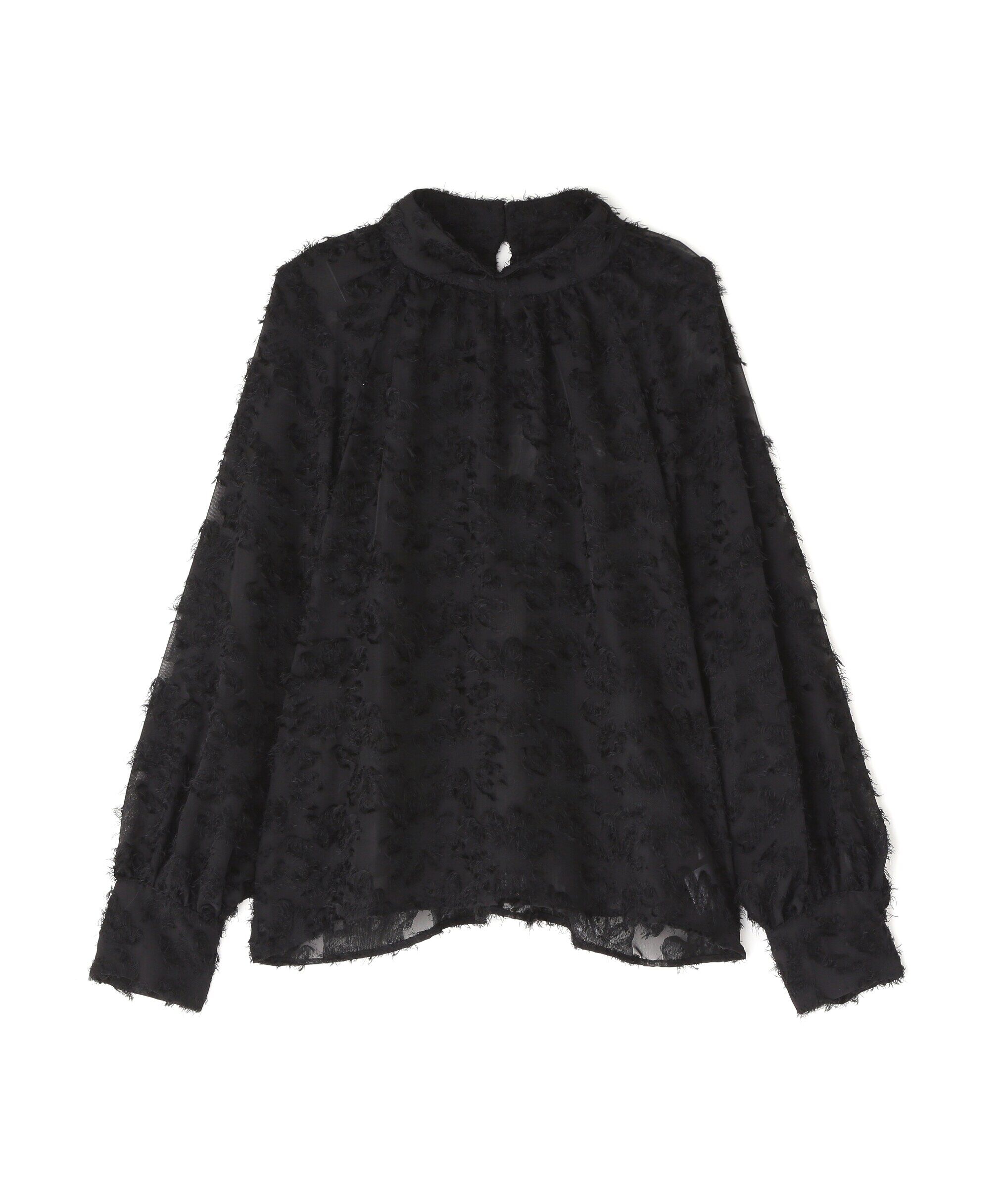  「カットジャガードハイネックブラウス」|シャツ・ブラウス|