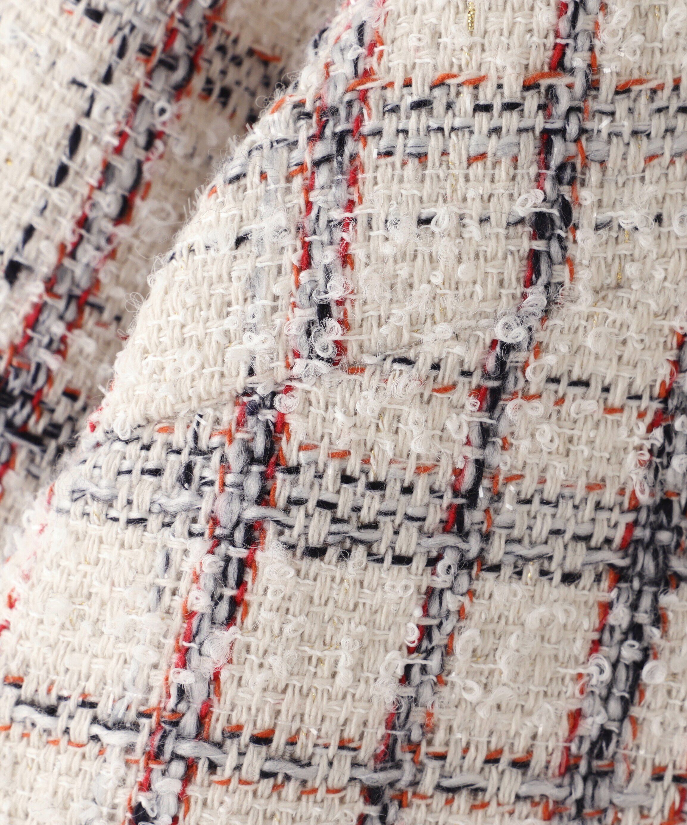  「ノーカラーツイードジャケット　24AW」|ブルゾン・スタジャン|