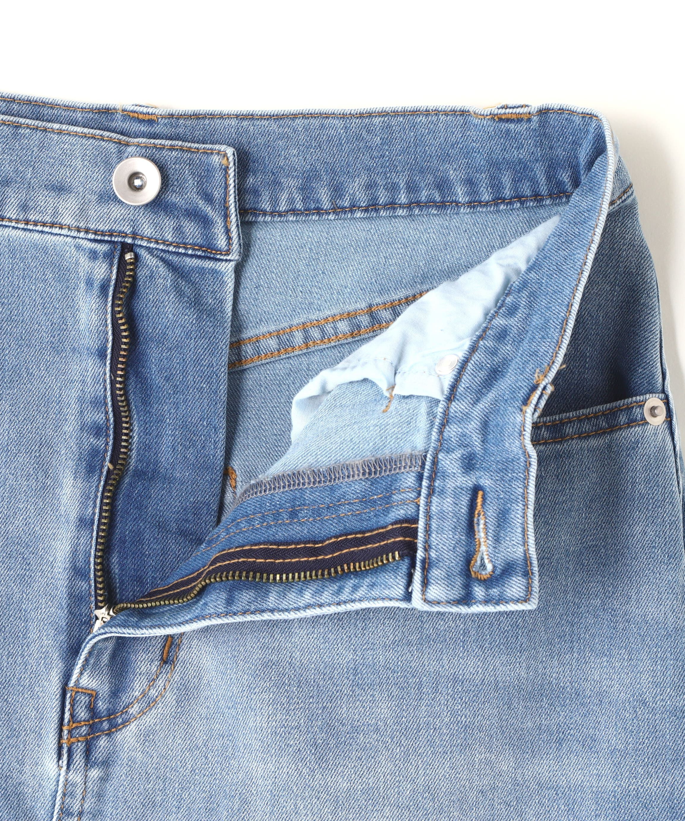  「フロントスリットナローデニムスカート」|スカート|