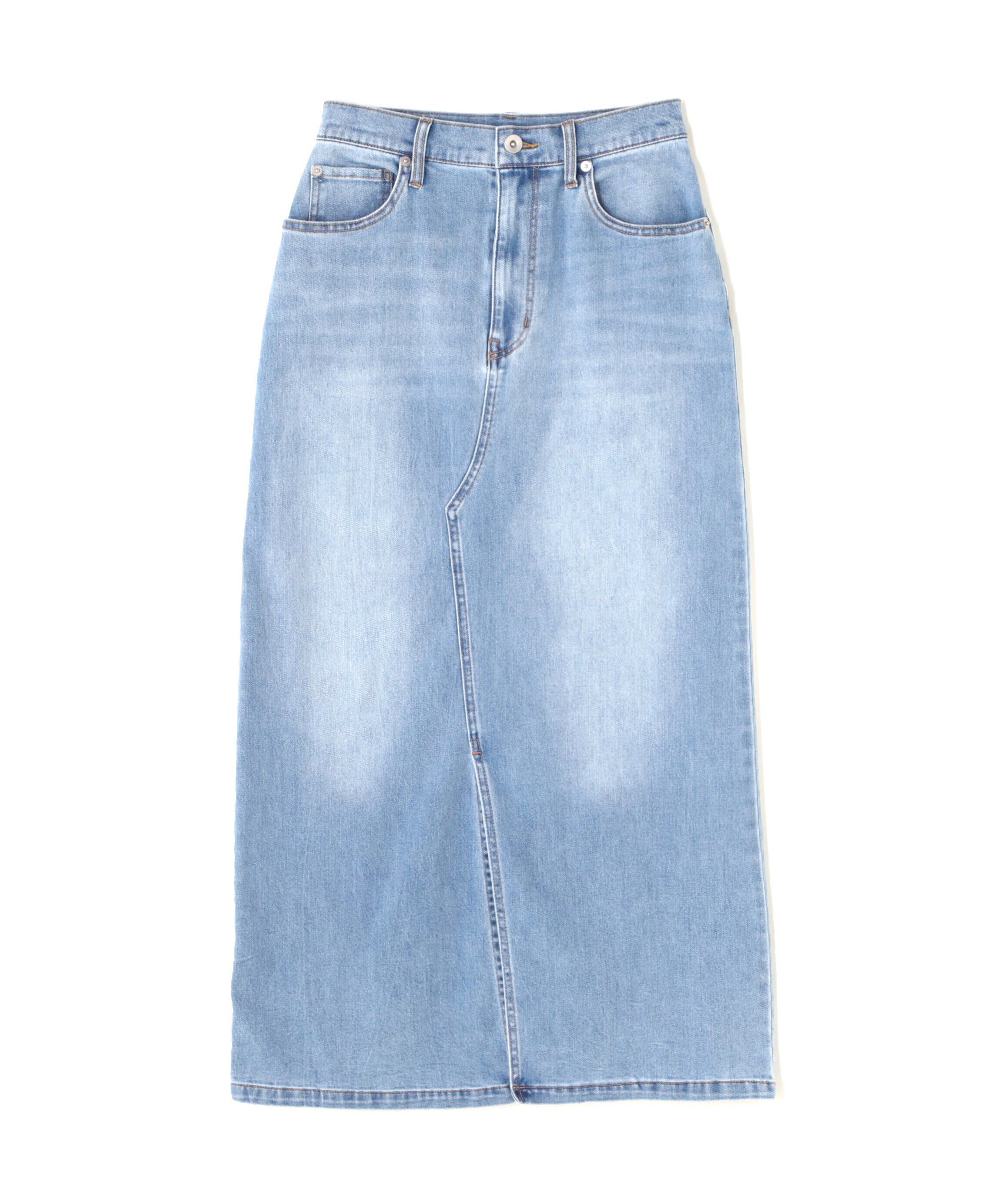  「フロントスリットナローデニムスカート」|スカート|