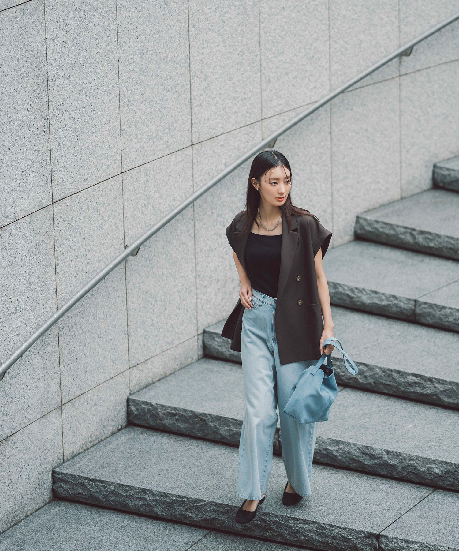  「バギーデニムパンツ」|その他|ライトブルー3